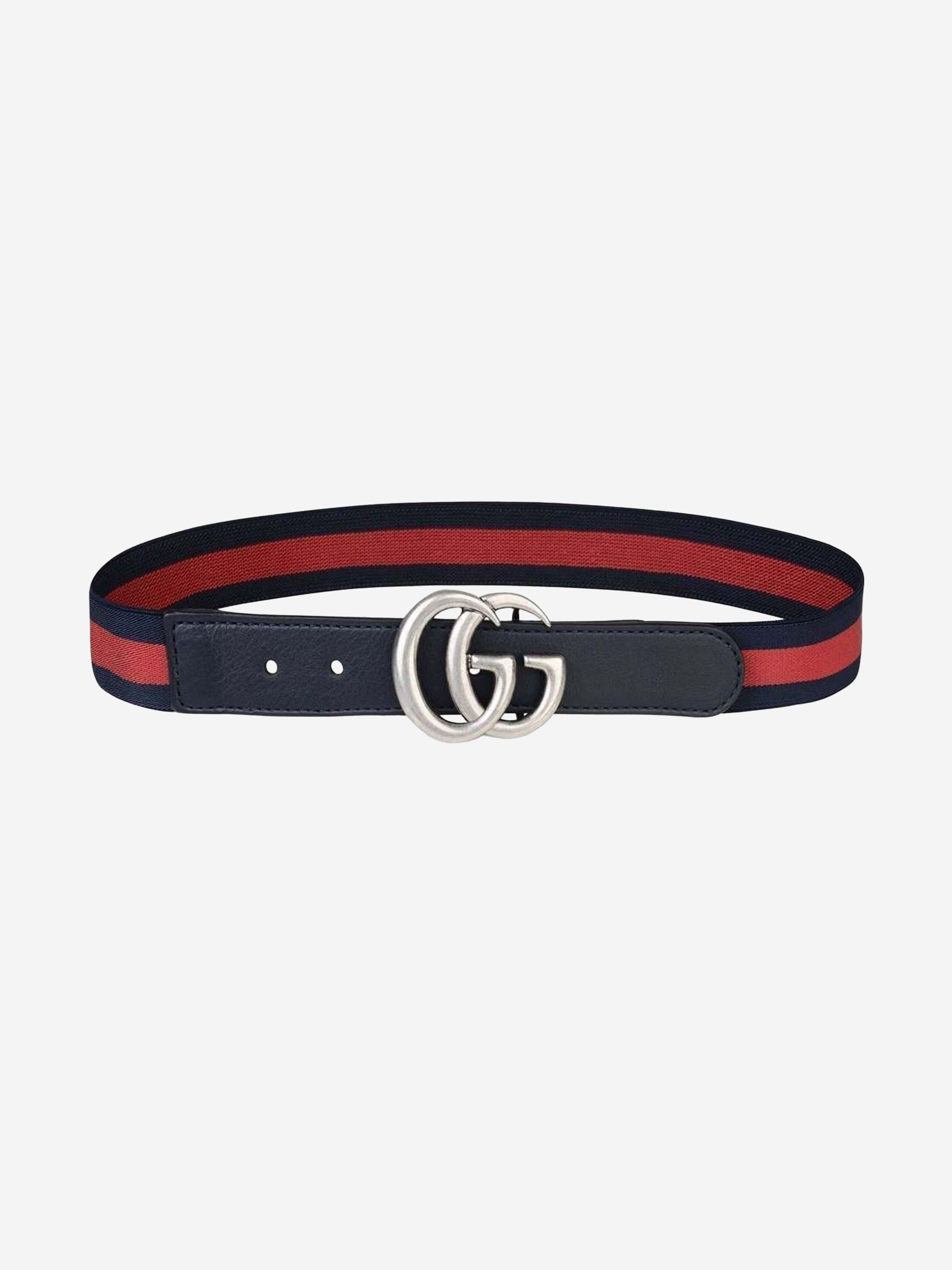 Kids Elastic Web Belt in Navy