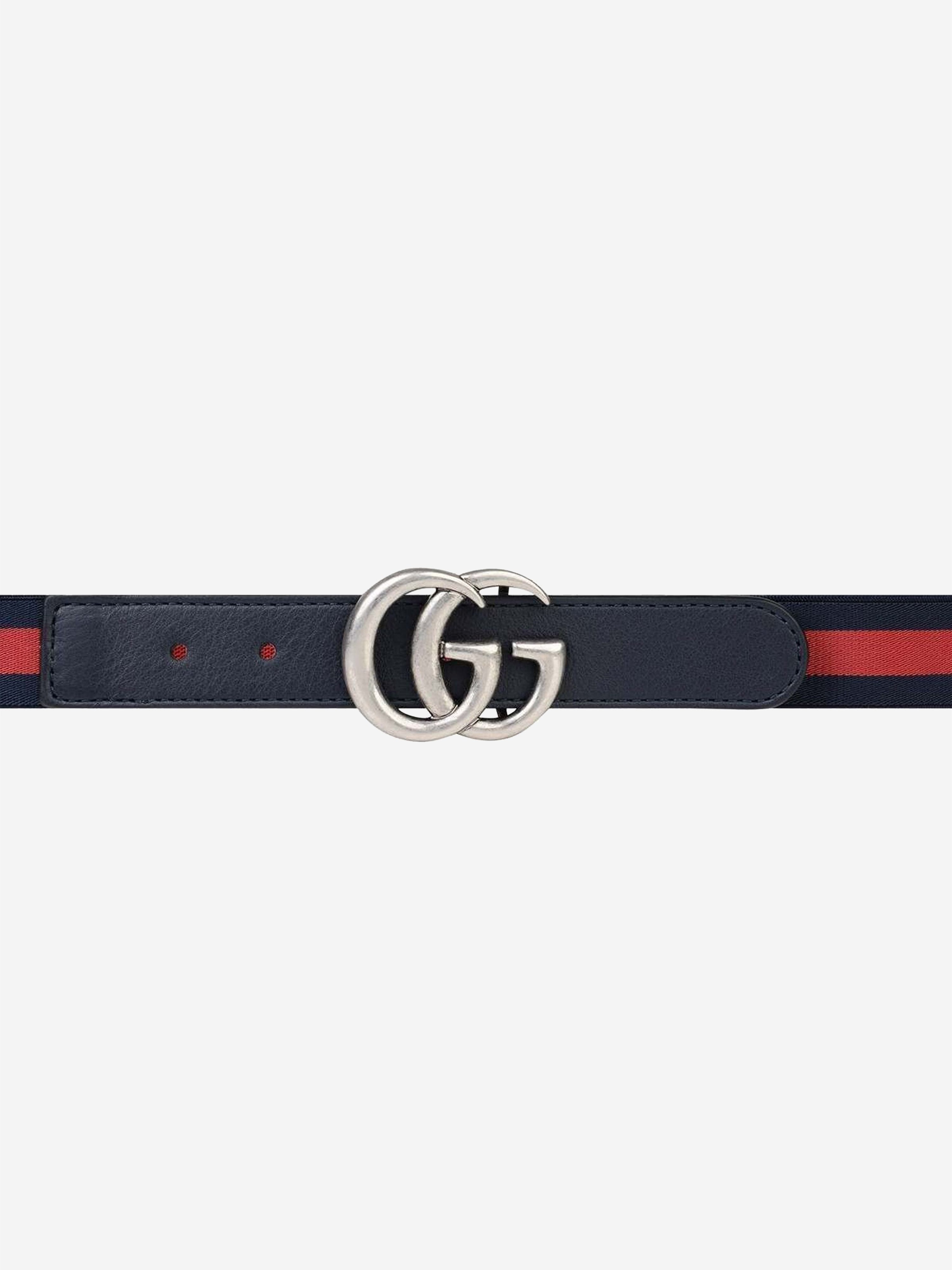 Kids Elastic Web Belt in Navy