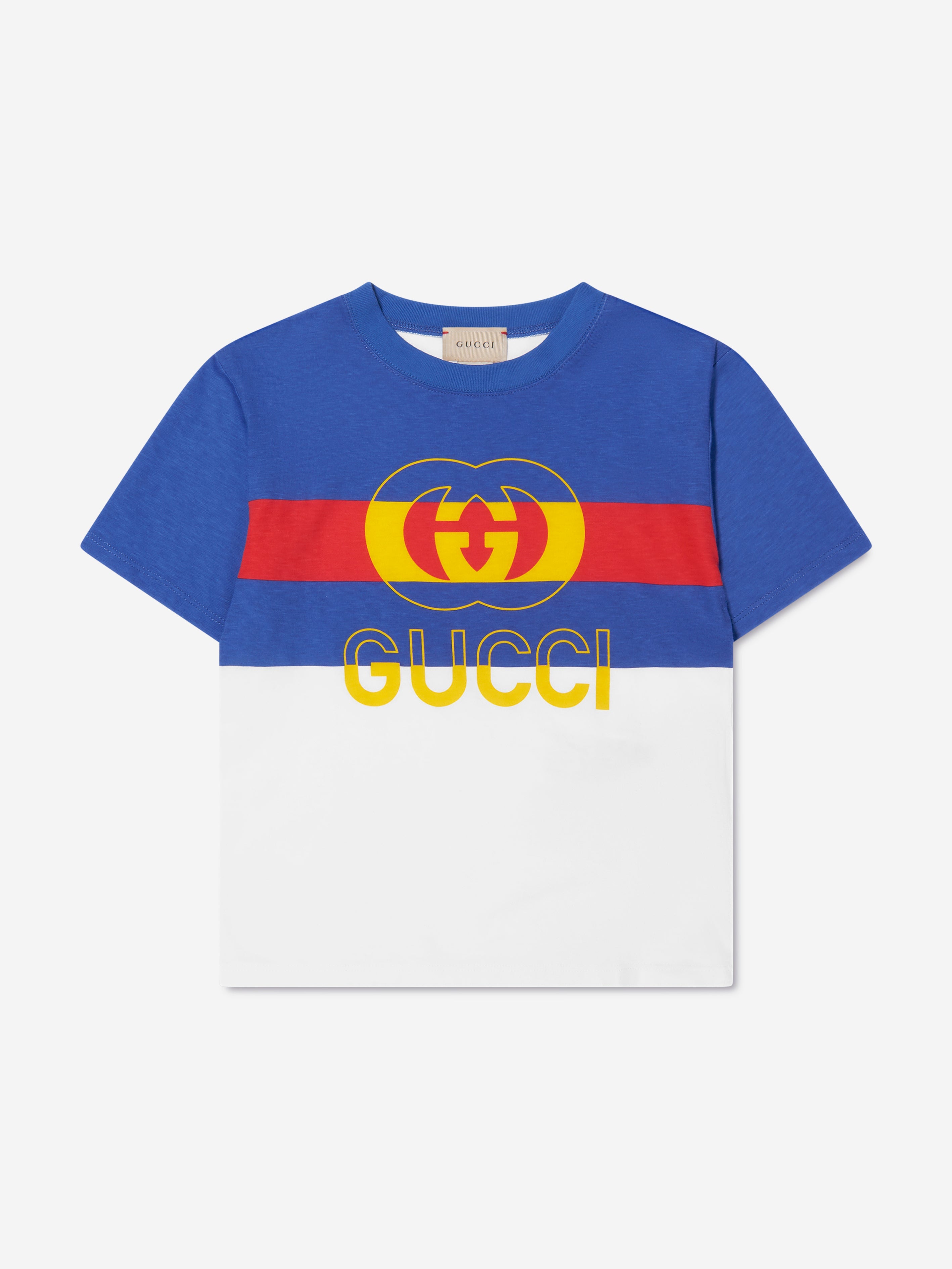 Boys Striped Logo T-Shirt in Blue