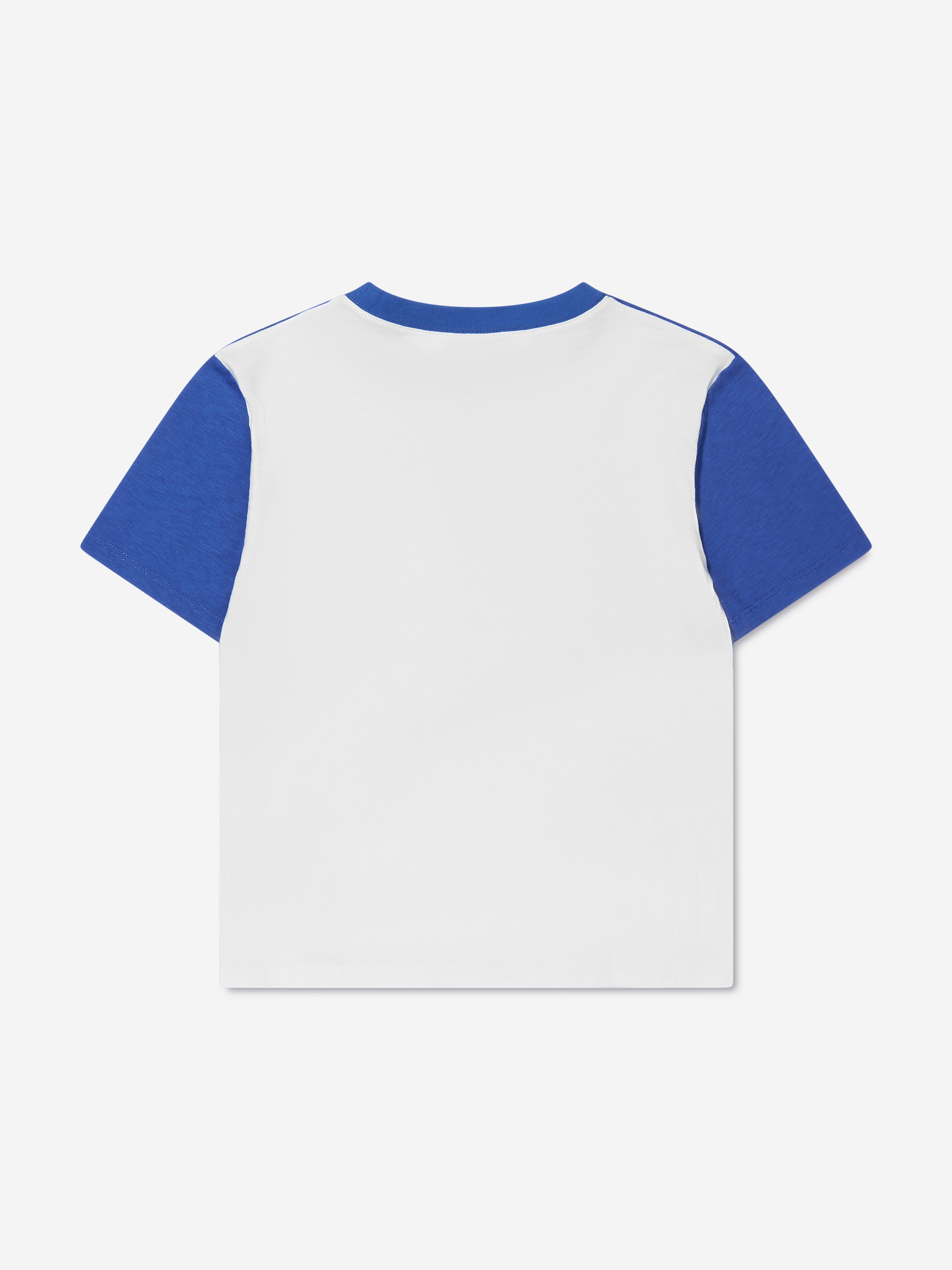 Boys Striped Logo T-Shirt in Blue