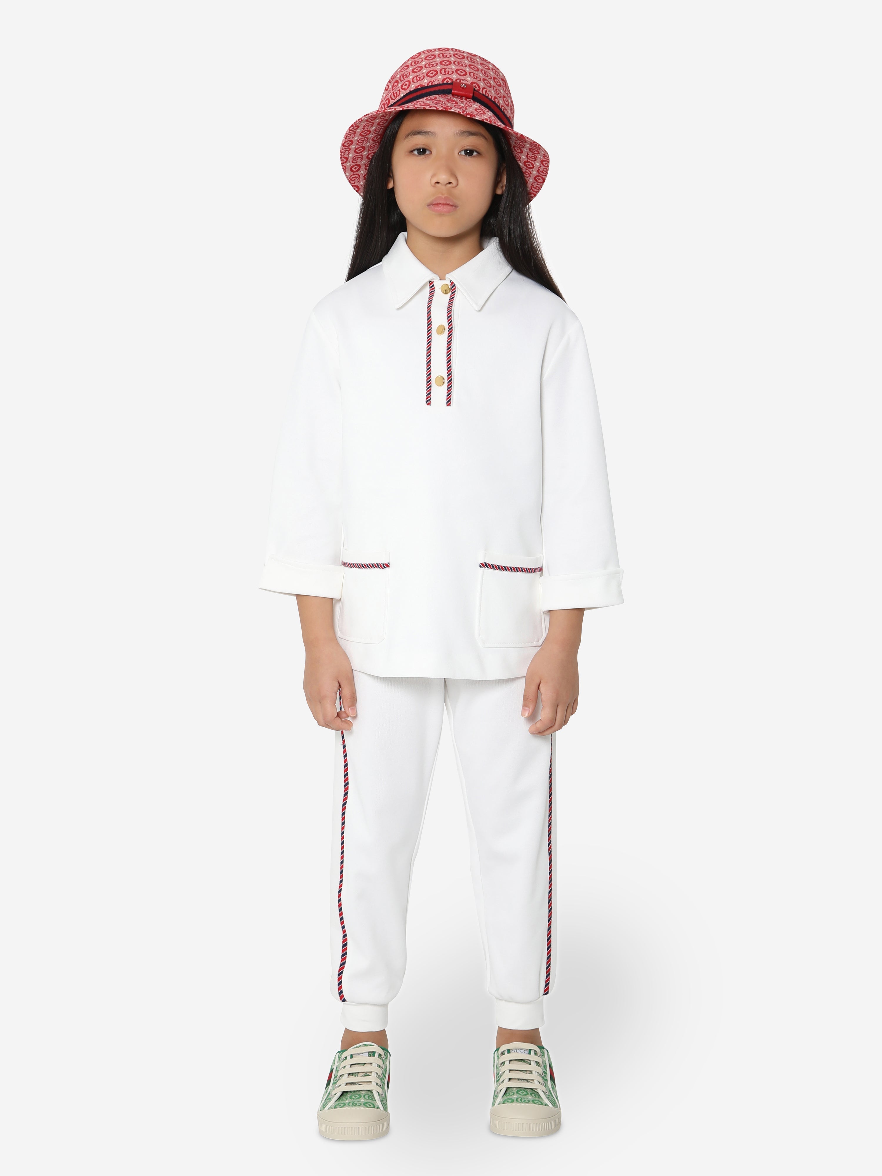 Girls Knitted Jersey Top in White