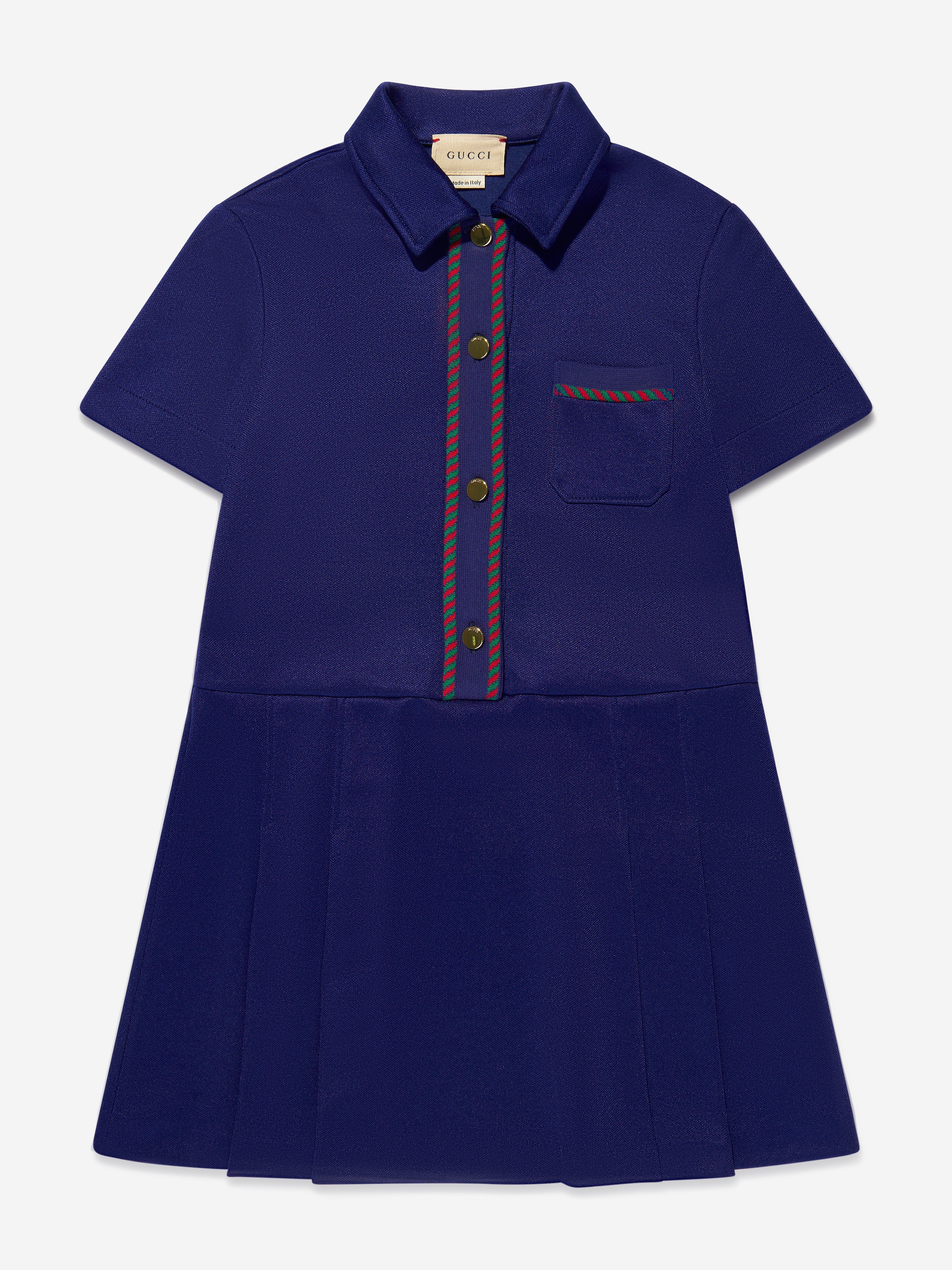 Girls Pocket Dress in Navy