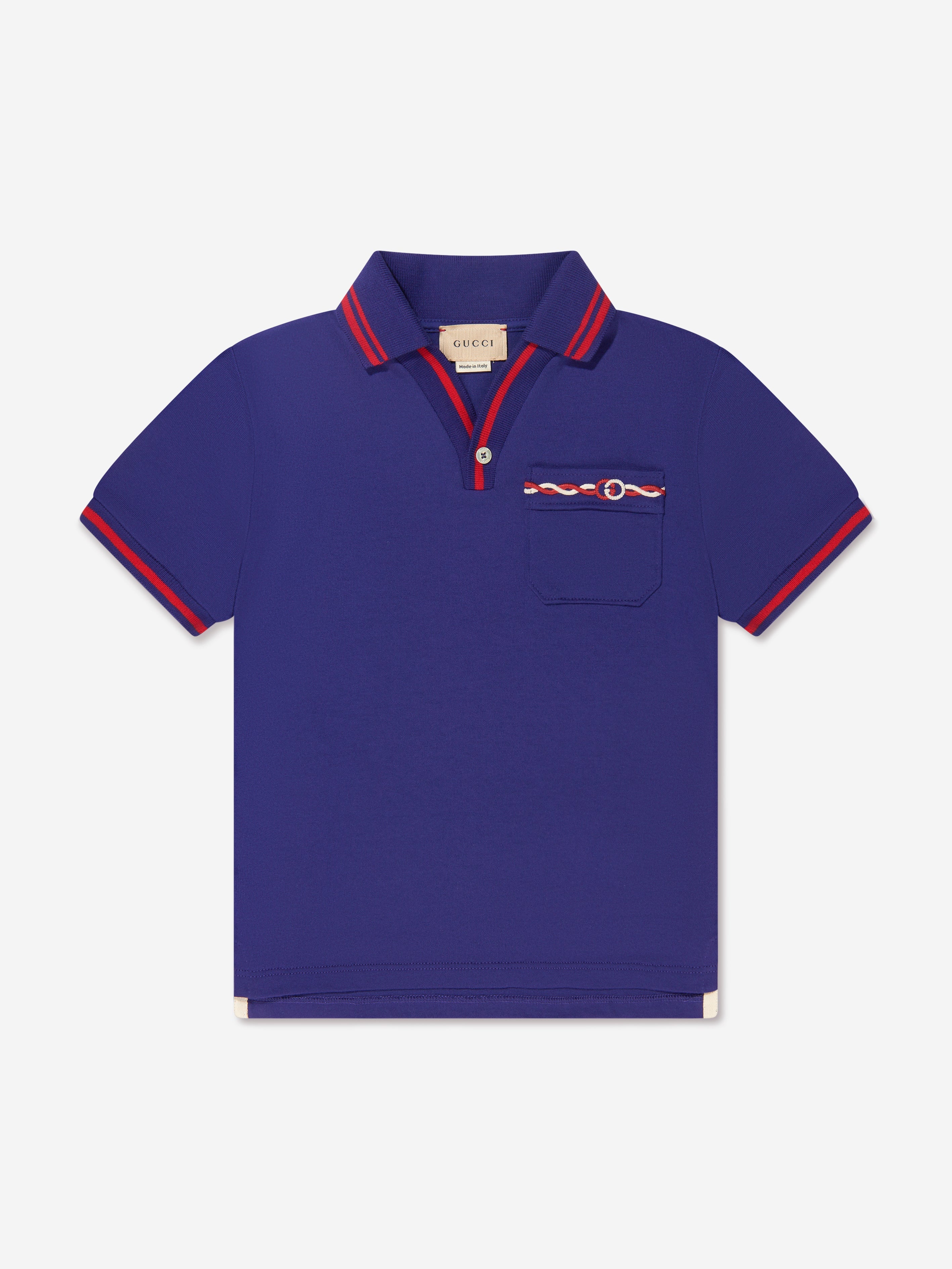 Boys Pocket Polo Shirt in Navy