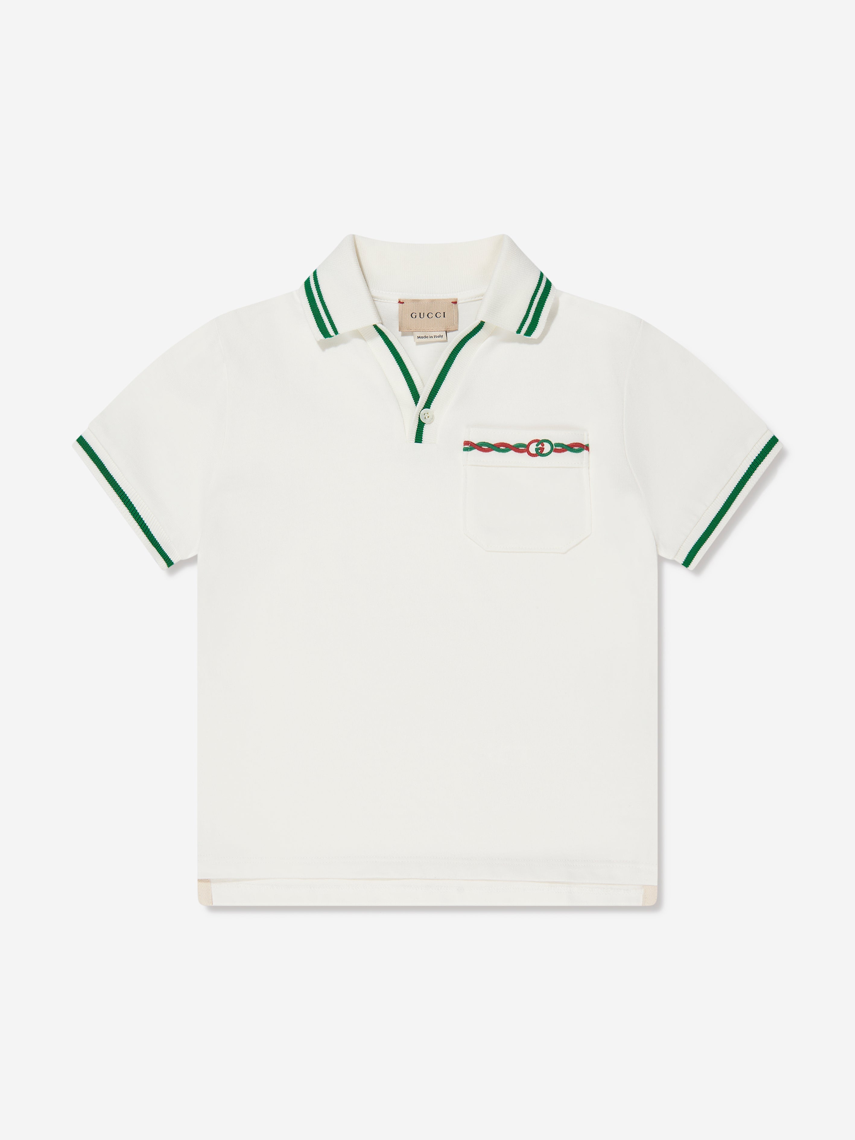 Boys Pocket Polo Shirt in White