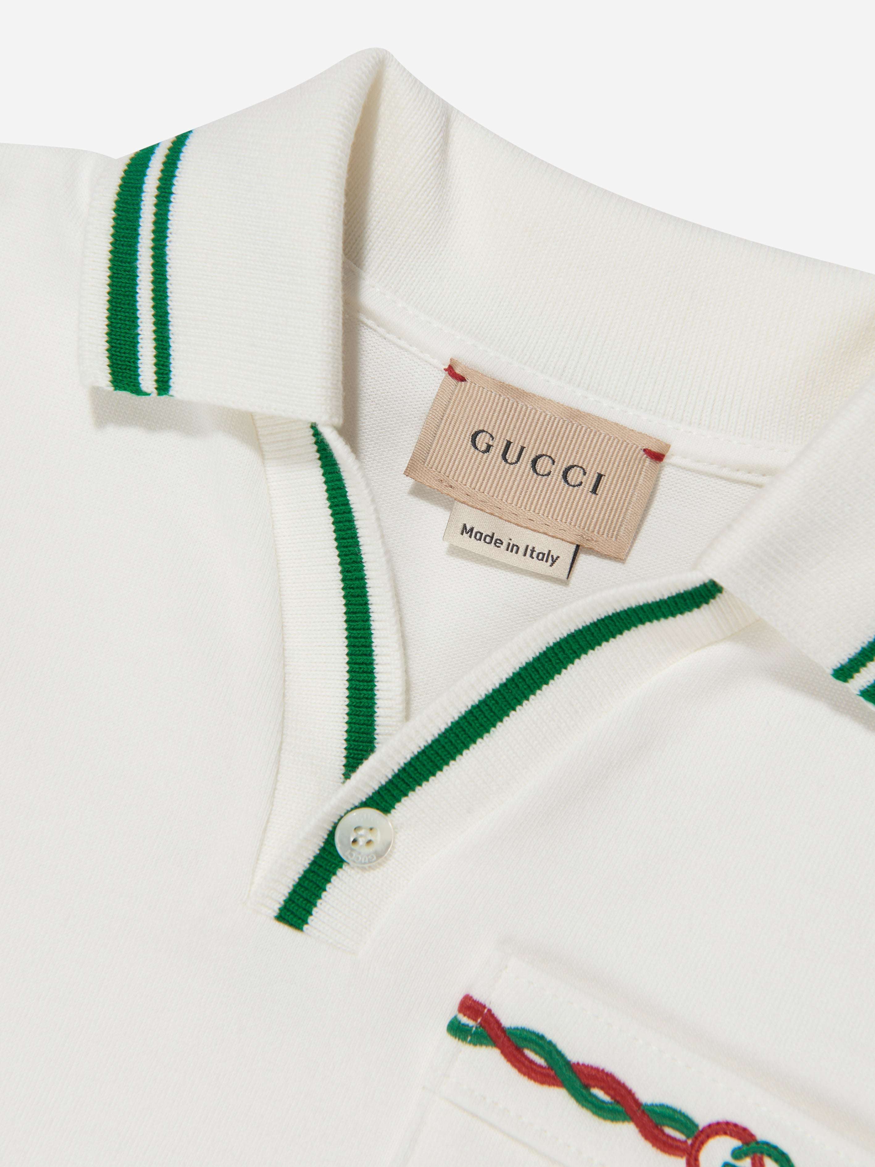Boys Pocket Polo Shirt in White