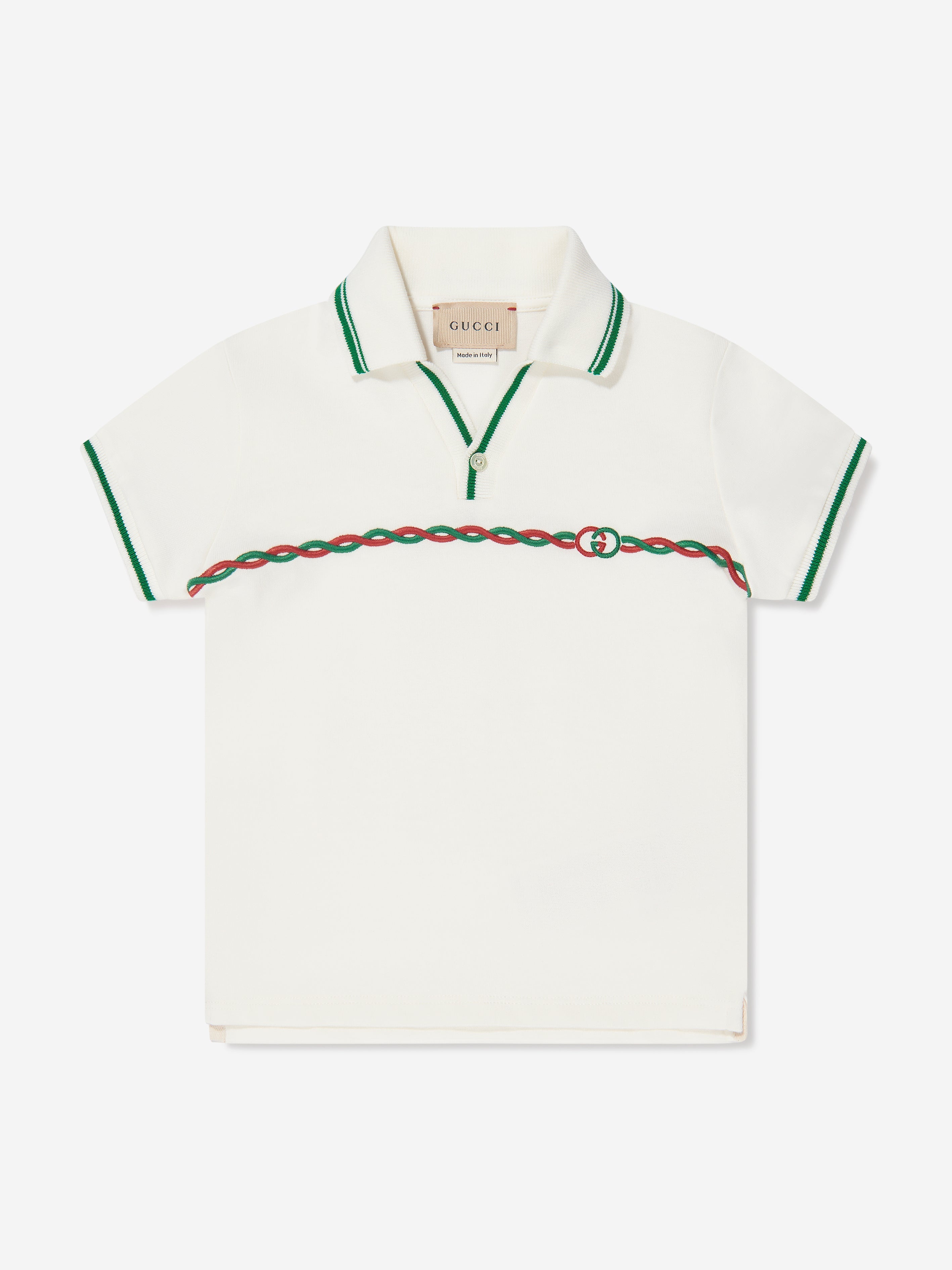Baby Boys Logo Polo Shirt in White