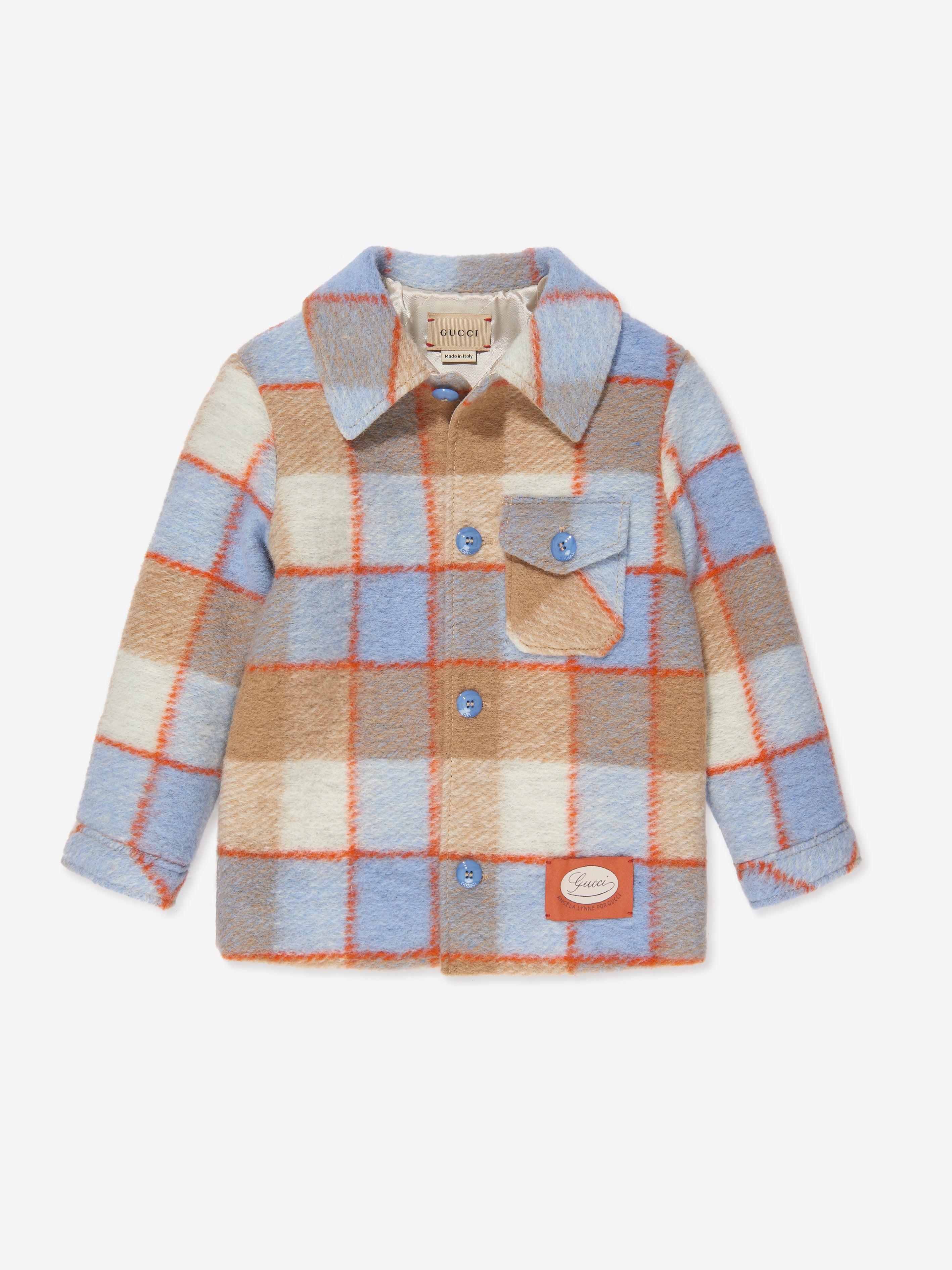 Baby Boys Checked Jacket in Blue