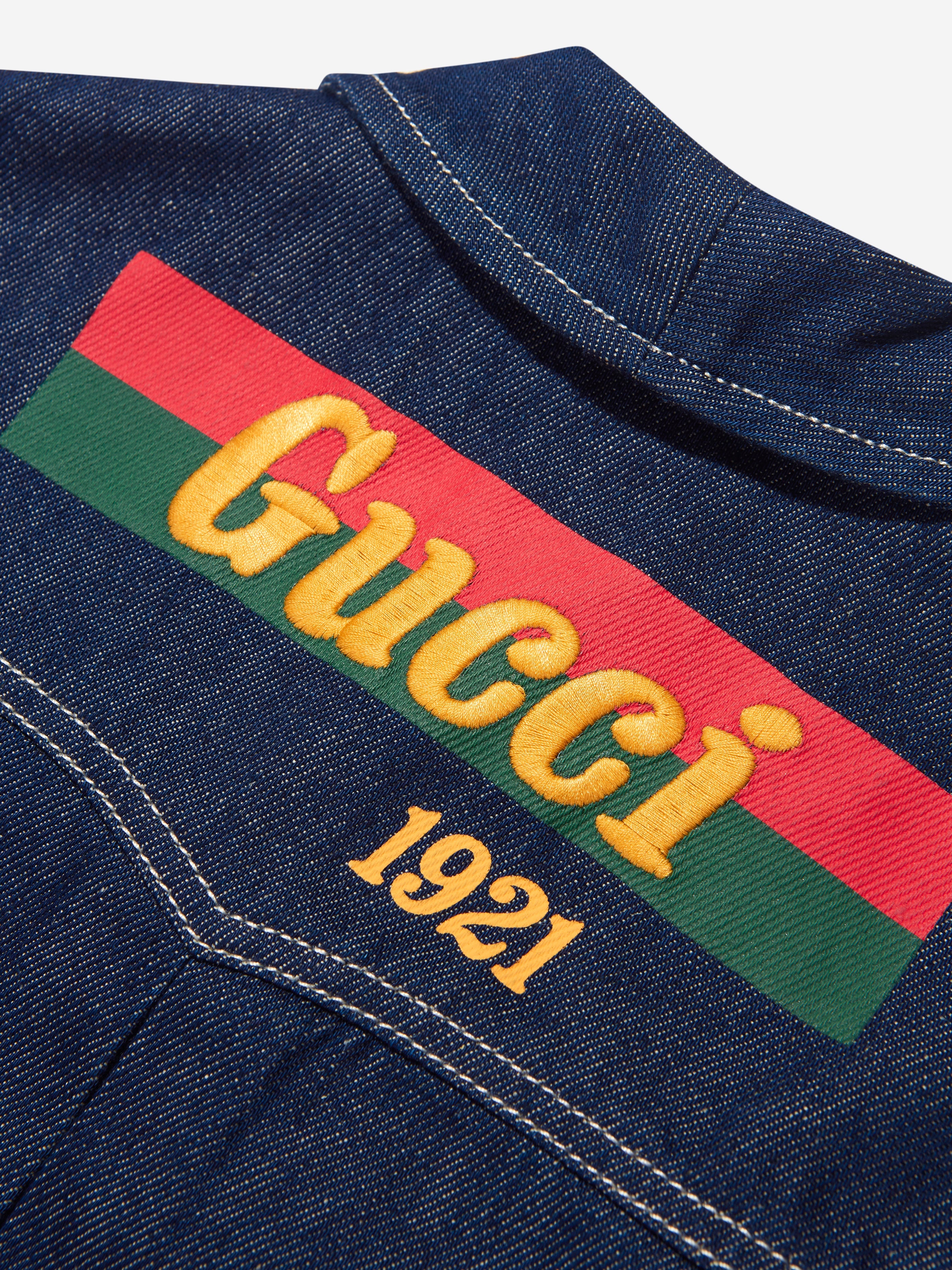 Kids Short Sleeve Denim Shirt in Blue