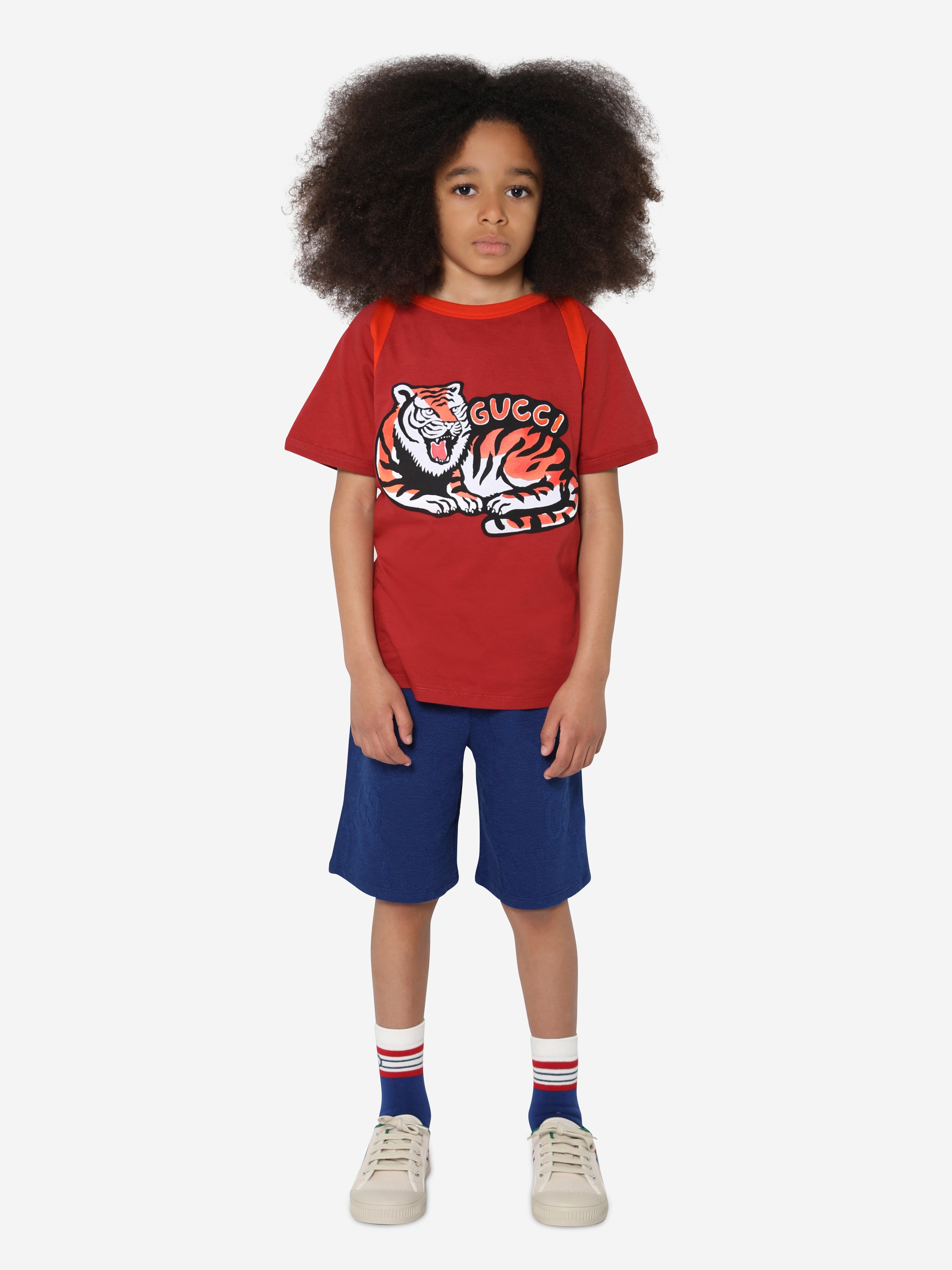 Boys Tiger T-Shirt in Red