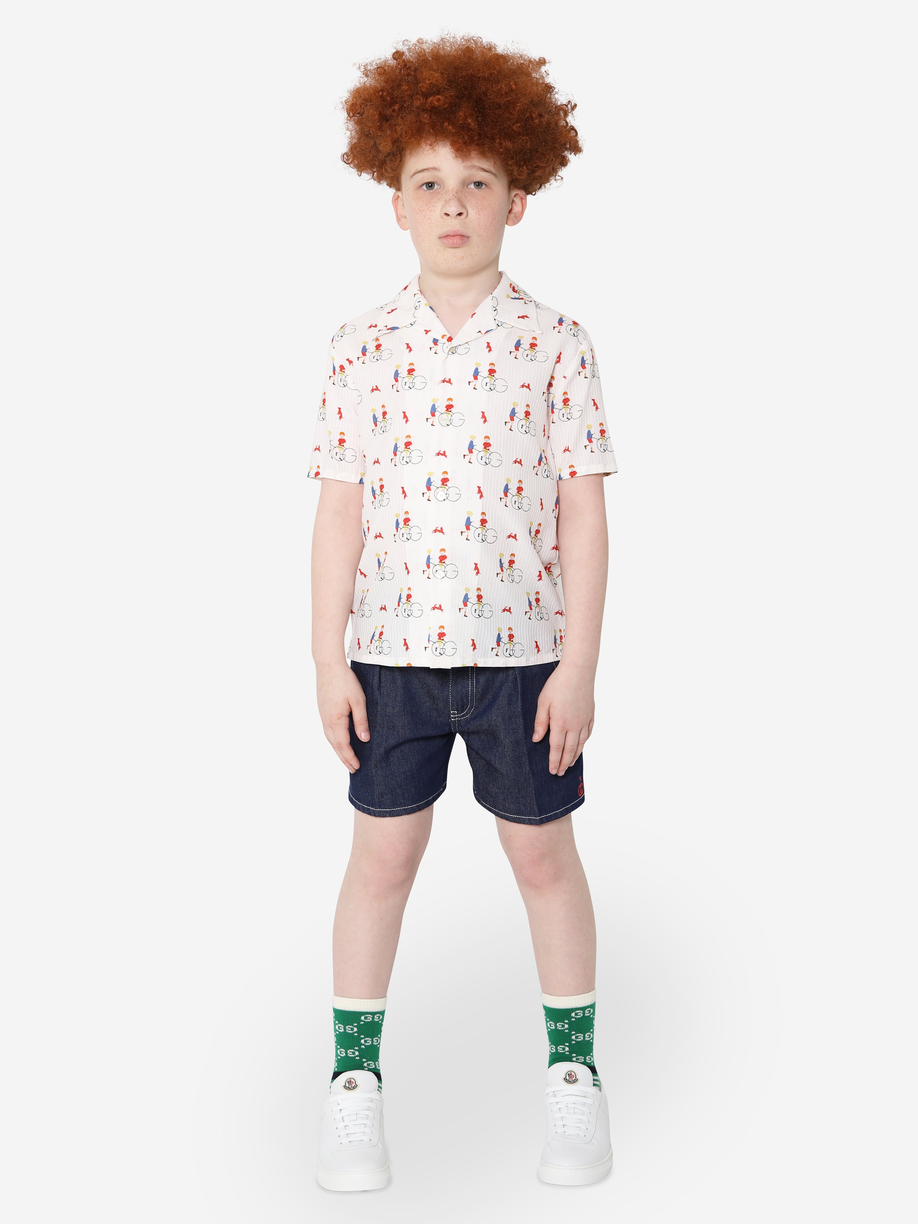 Boys Short Sleeve Shirt in Ivory