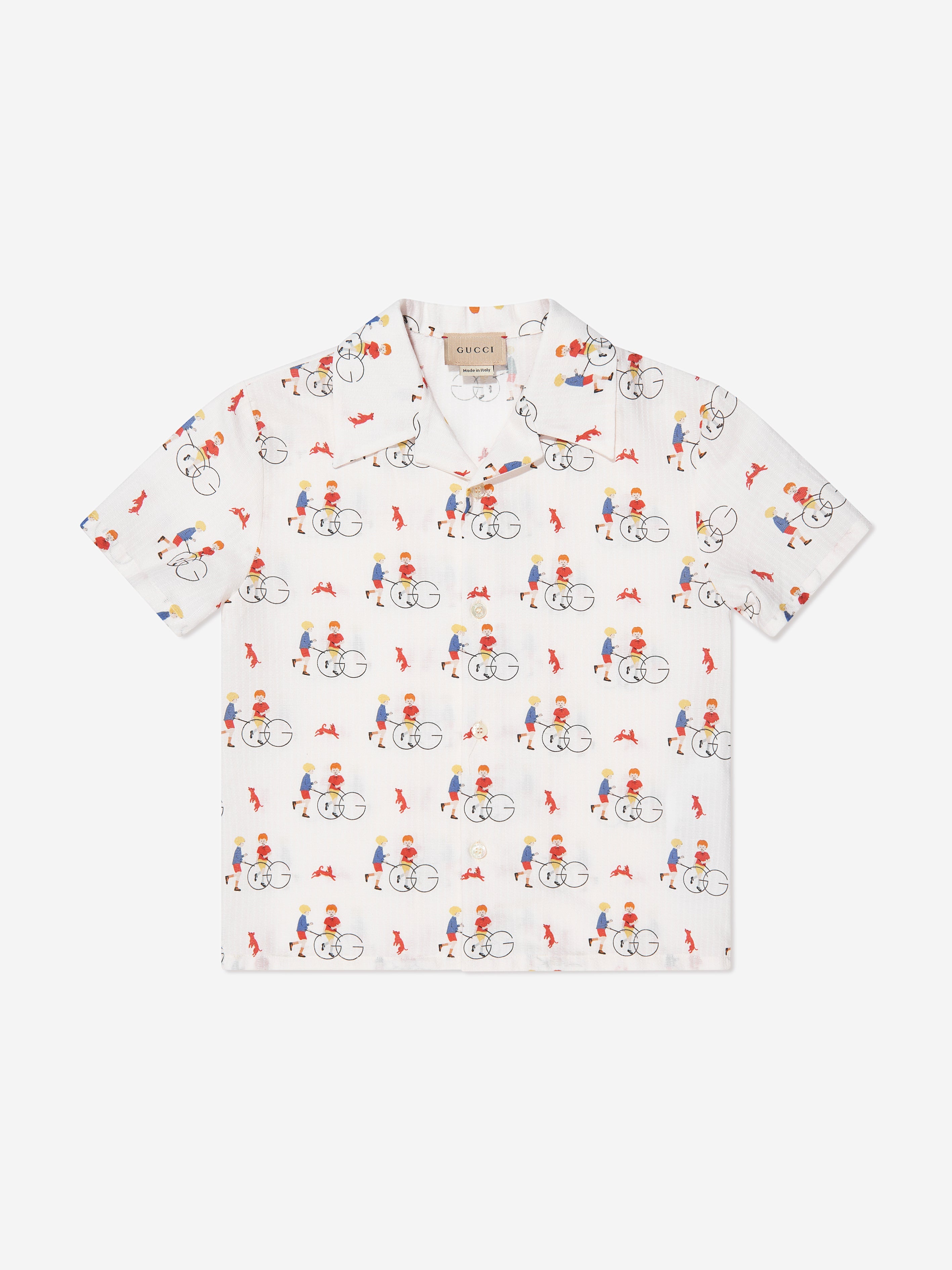 Boys Short Sleeve Shirt in Ivory