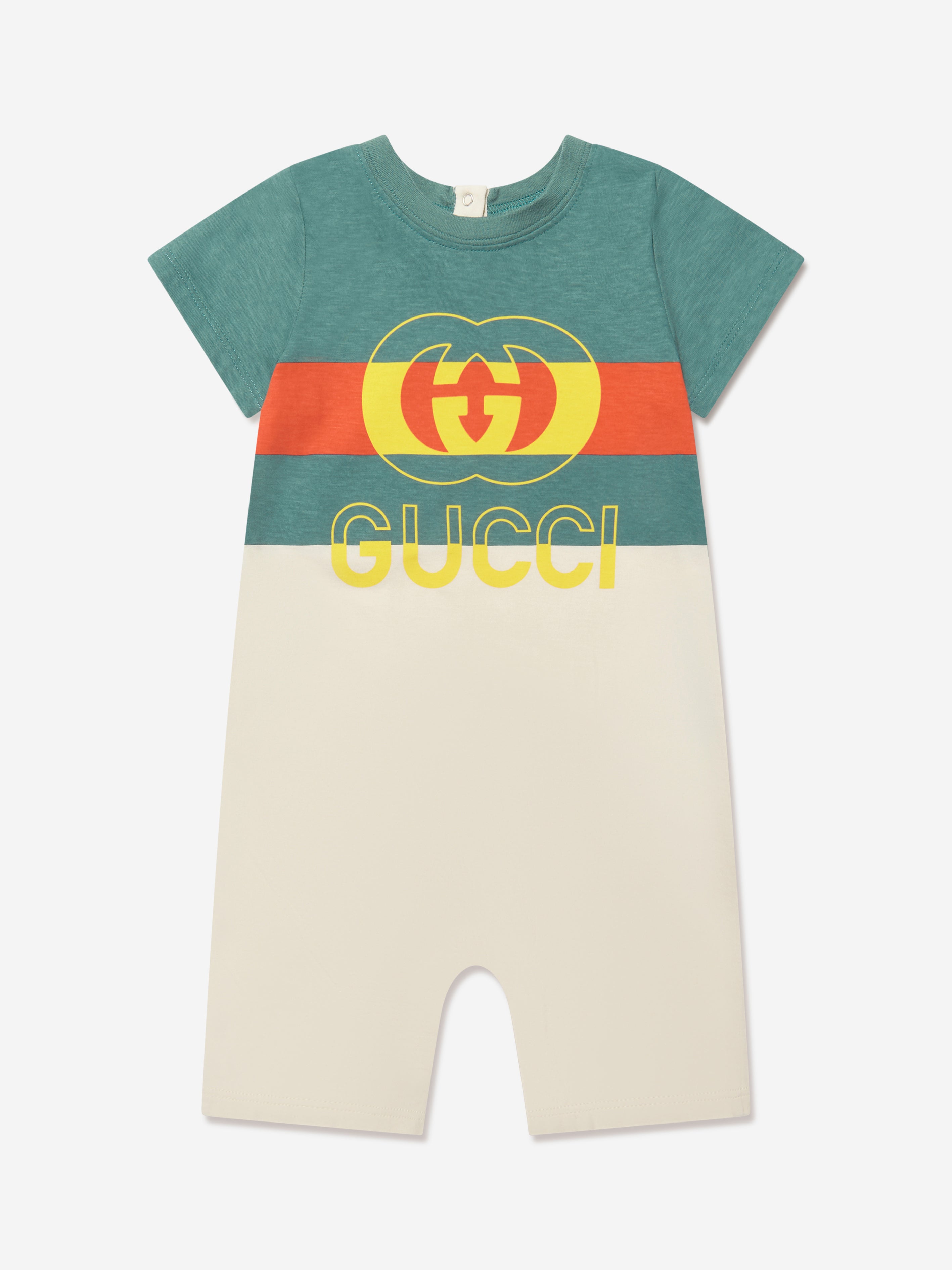 Baby Boys Logo Romper in Green