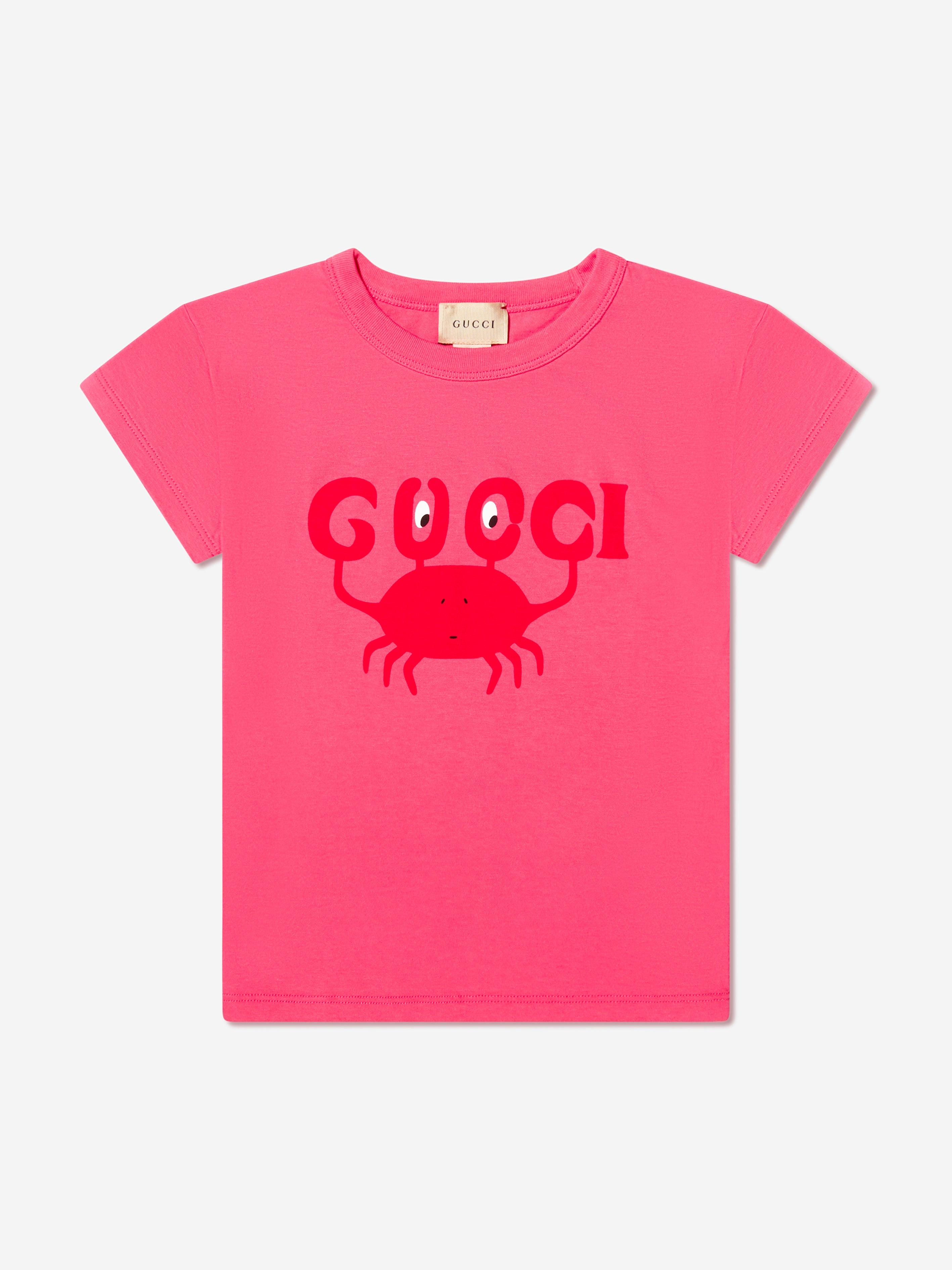 Kids Crab Logo T-Shirt in Pink