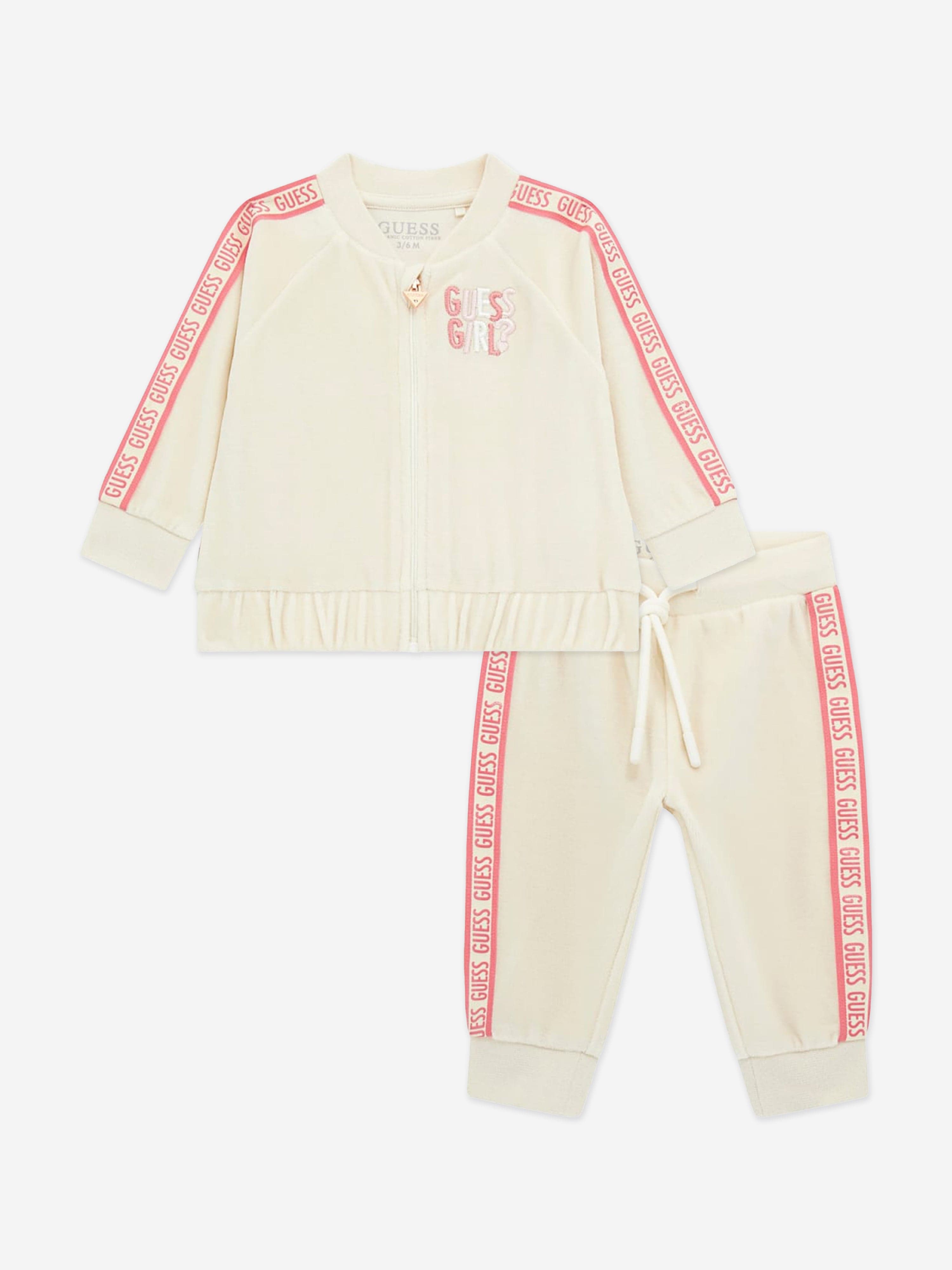 Guess Baby Girls Chenille Tracksuit in Ivory
