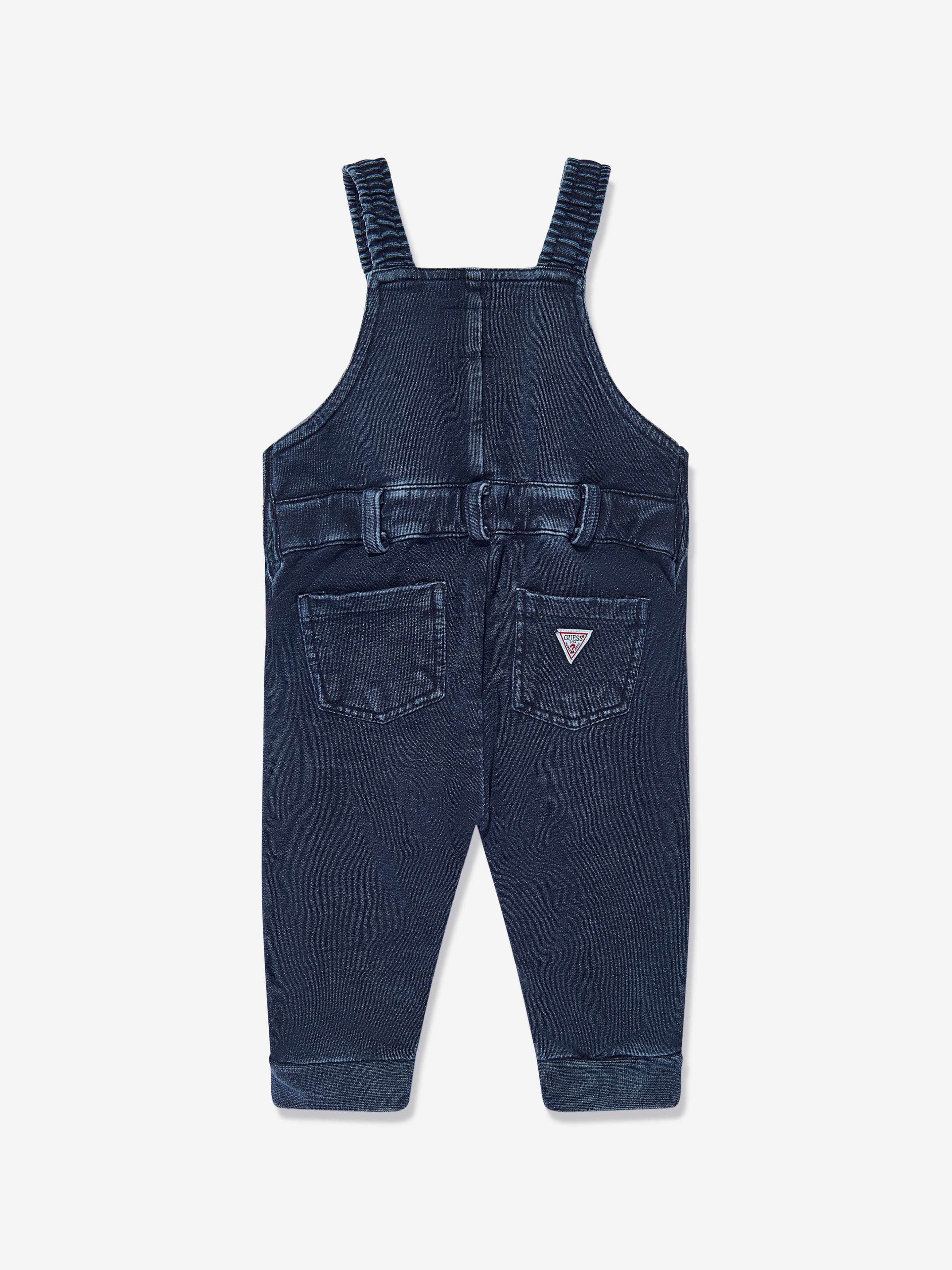 Baby Boys Denim Knit Dungarees in Blue