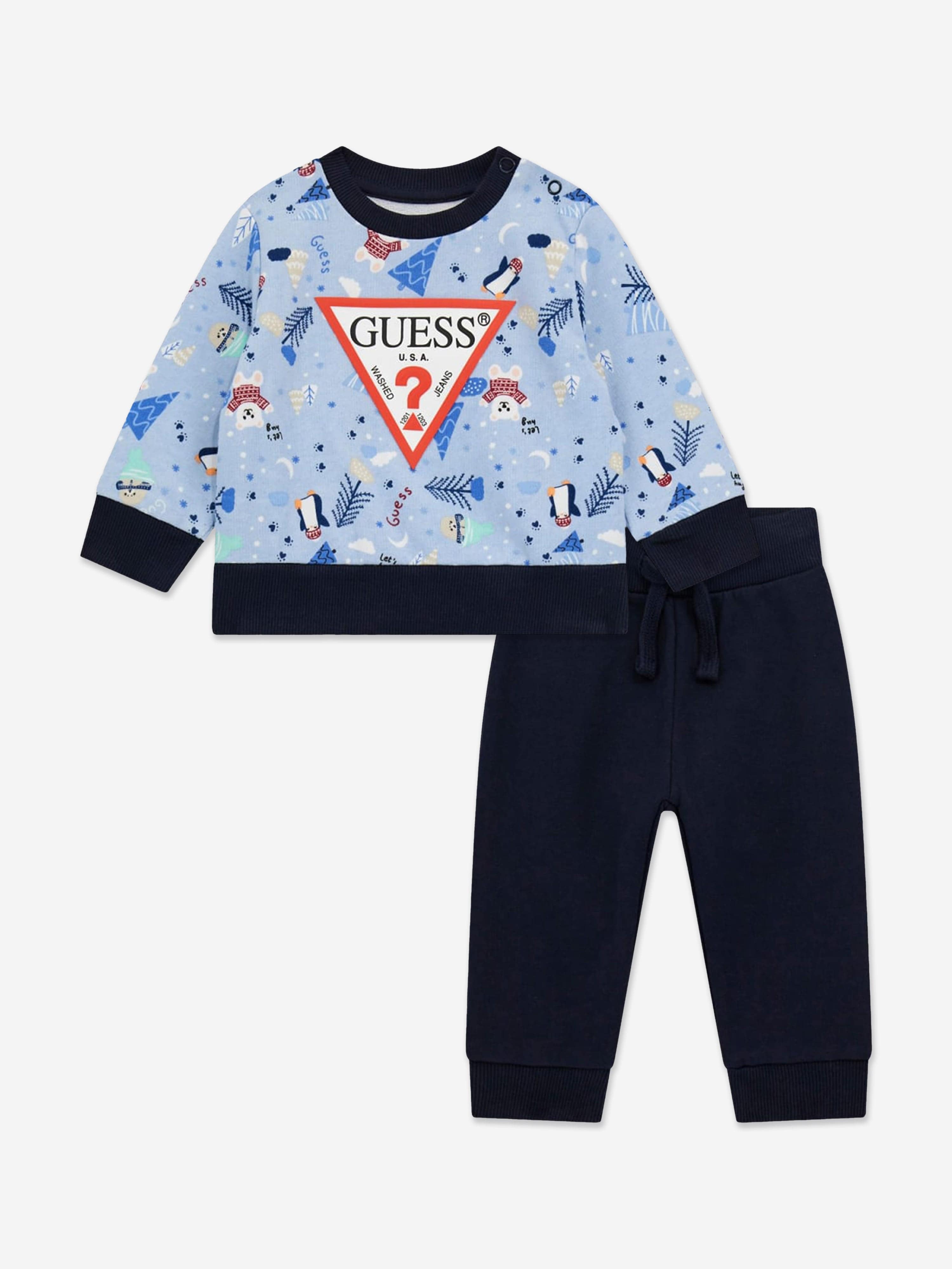 Baby Boys Logo Tracksuit in Blue