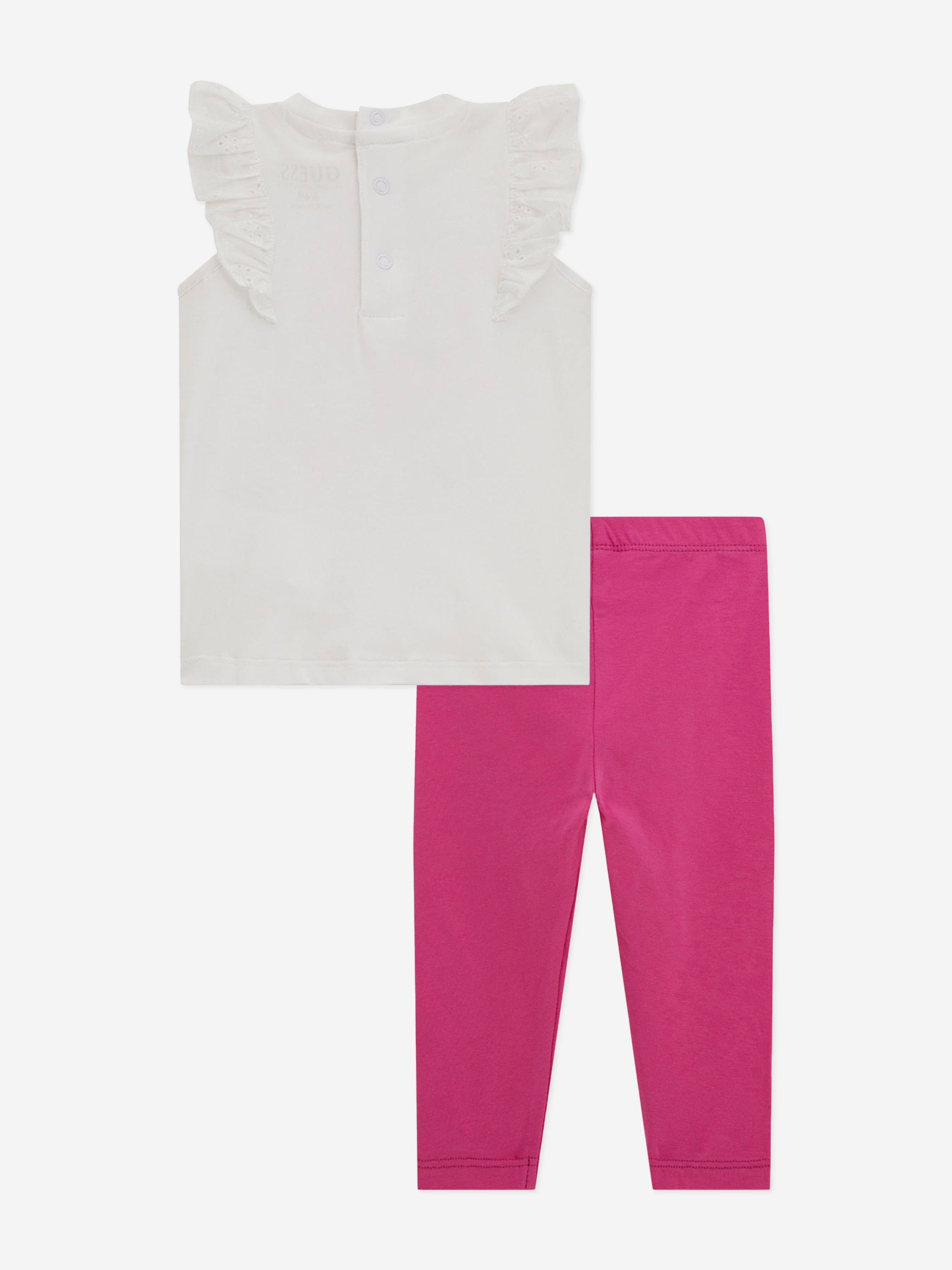 Baby Girls Legging Set in White