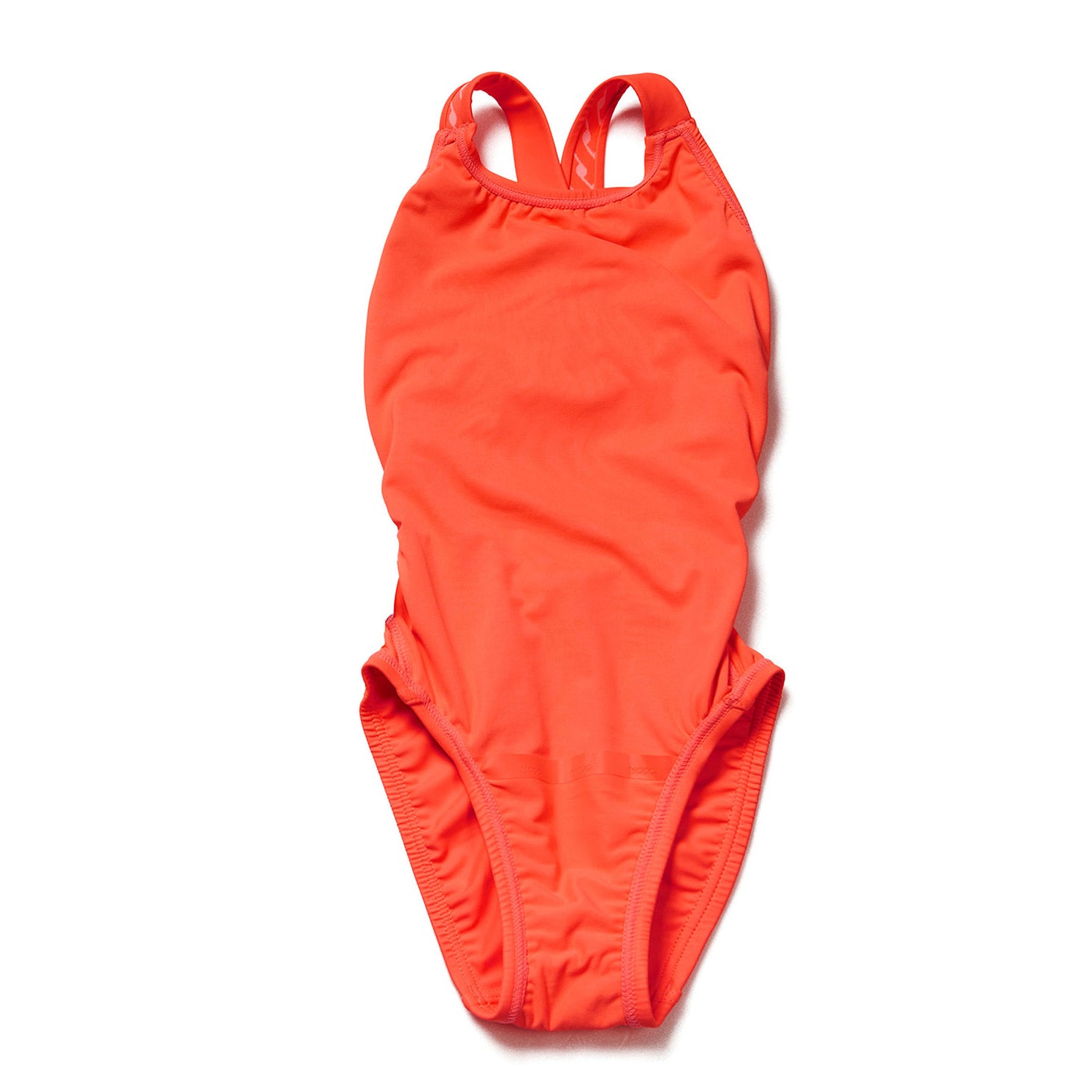 Girls Fluo Orange Professional Swimsuit