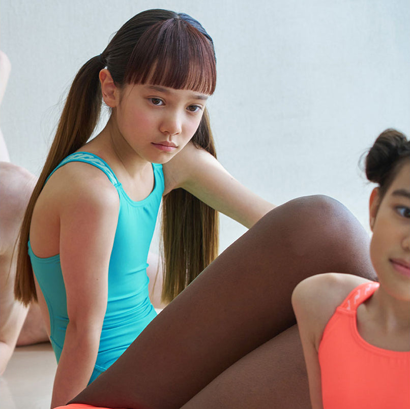 Girls Light Green Professional Swimsuit