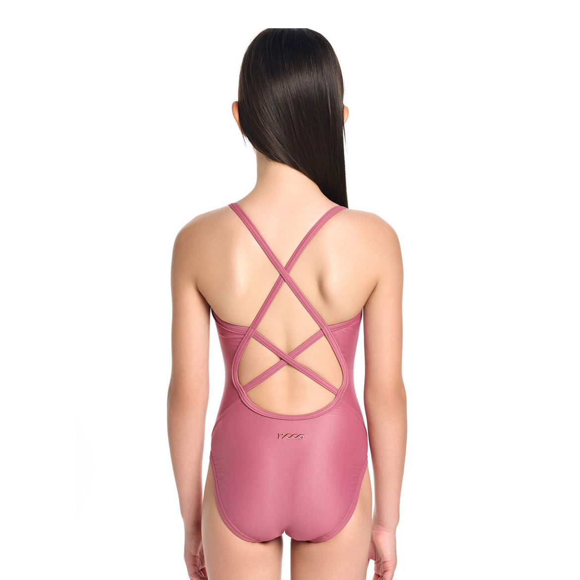 Girls Pink Professional Swimsuit