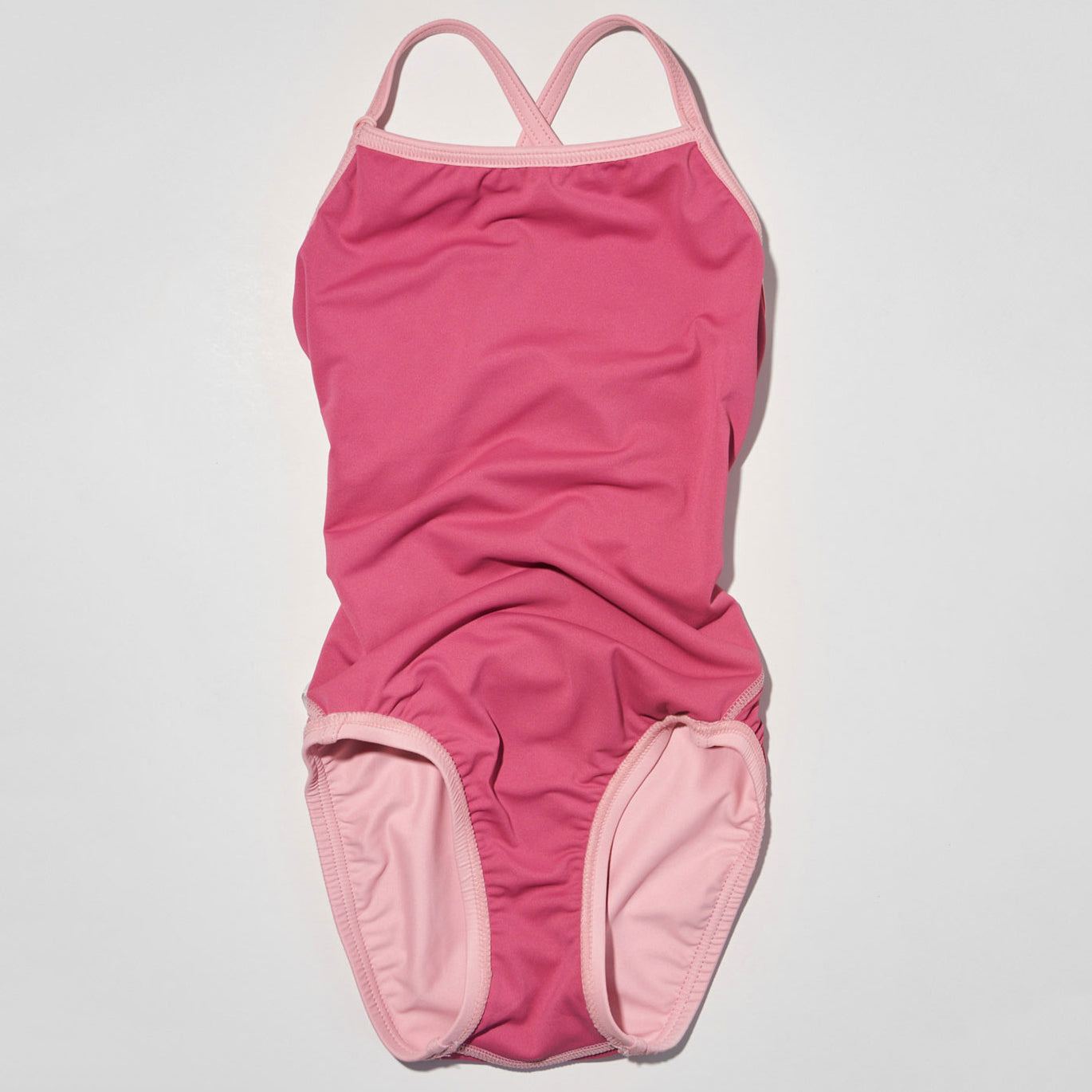 Girls Light Pink Professional Swimsuit