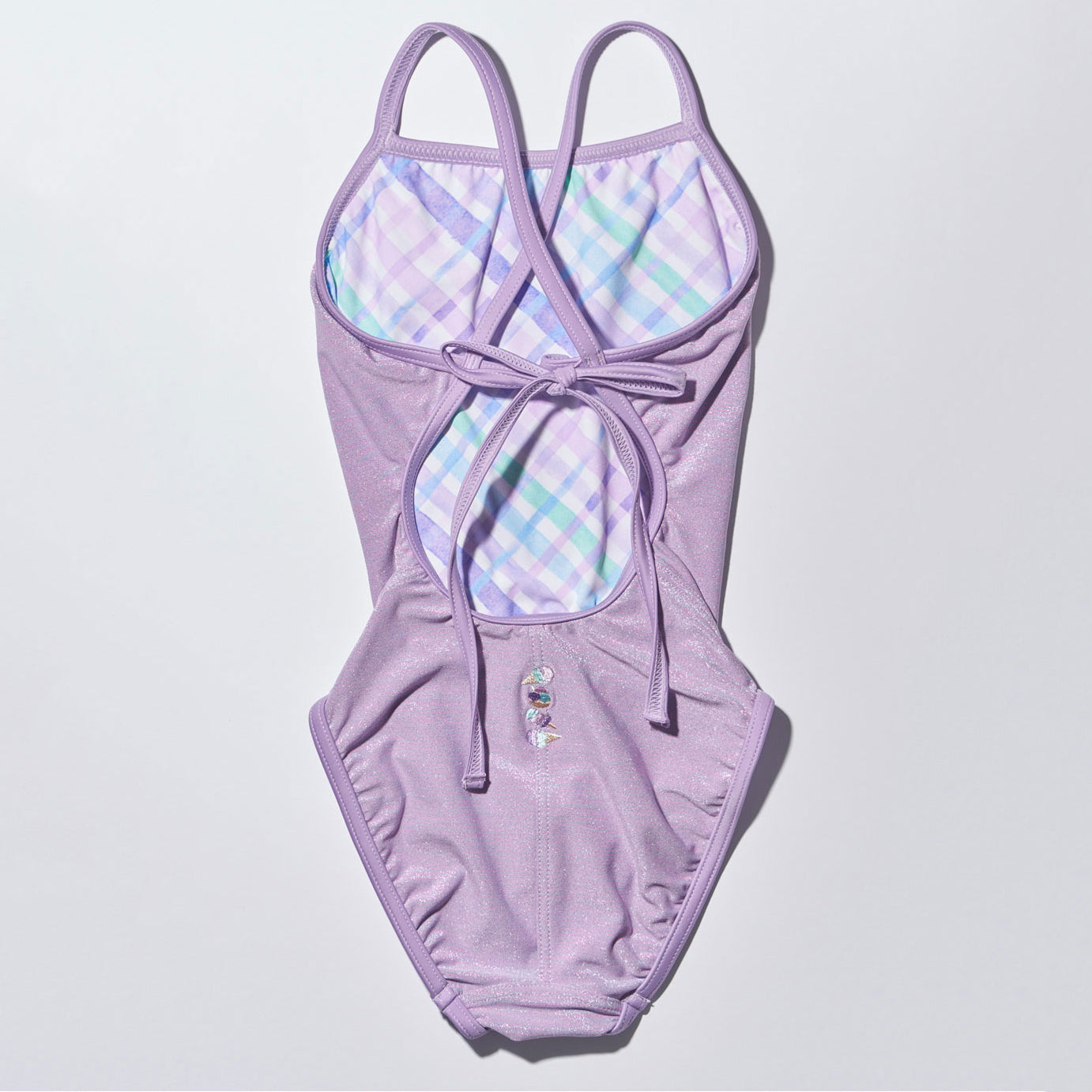 Girls Purple Reversible Professional Swimsuit