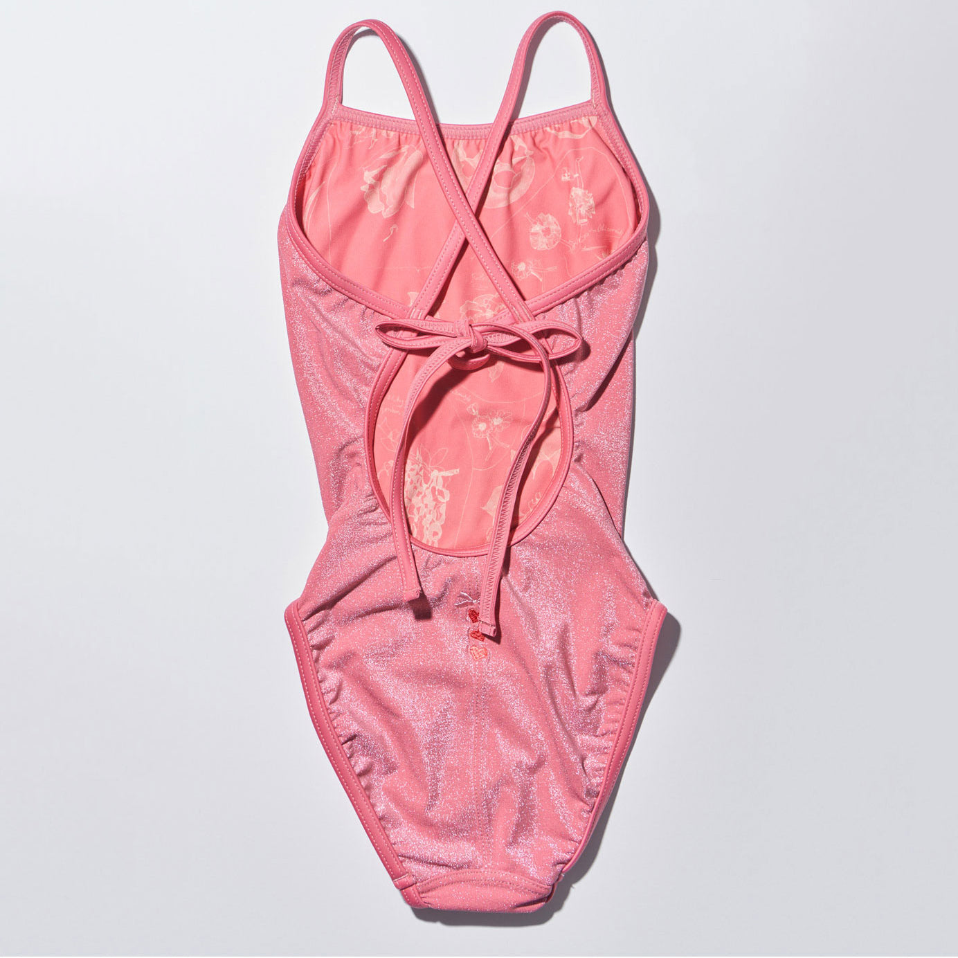 Girls Pink Reversible Professional Swimsuit