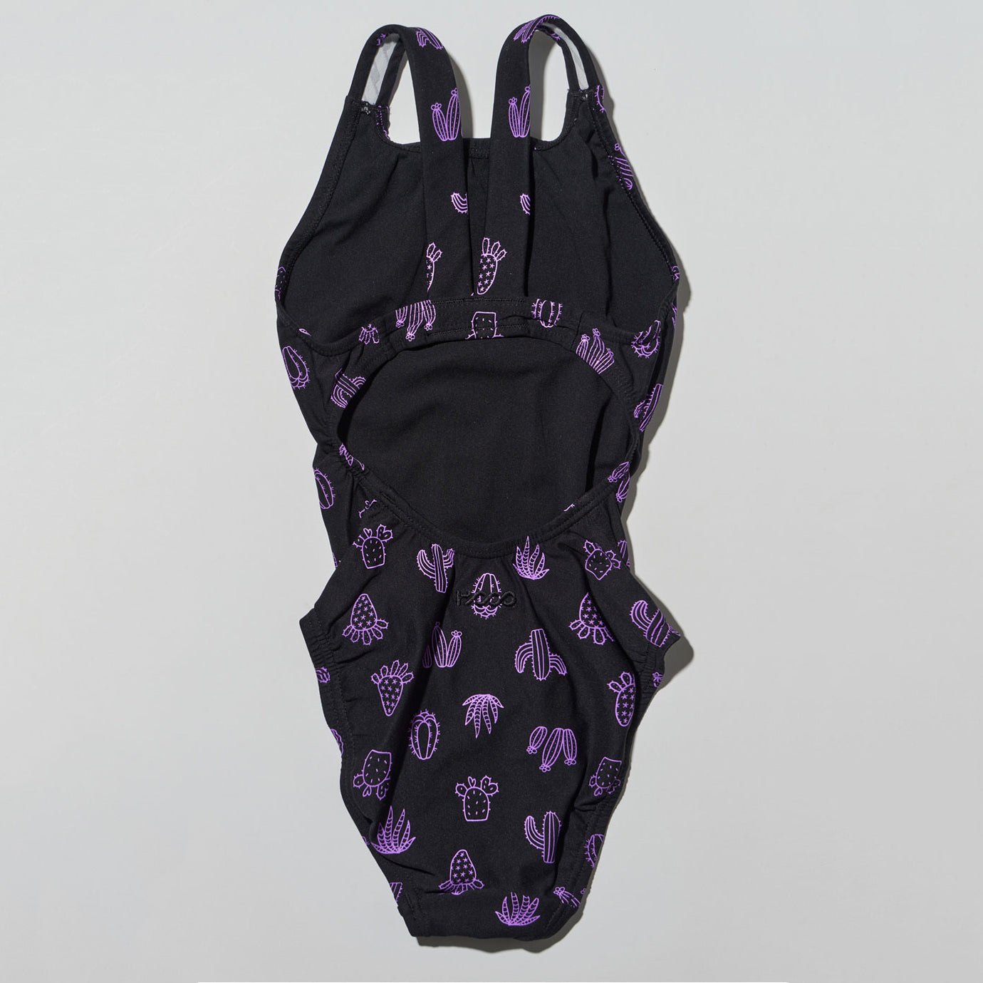 Girls Black Printed Professional Swimsuit
