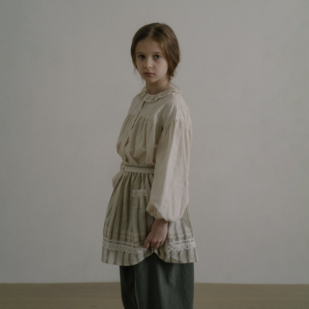 Girls Cream Cotton Blouse