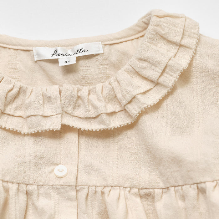 Girls Cream Cotton Blouse