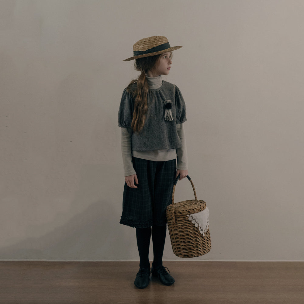 Chemisier Marron en Coton pour Fille