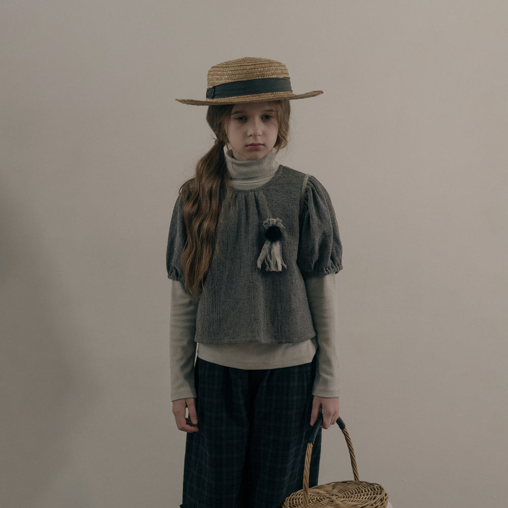 Chemisier Marron en Coton pour Fille