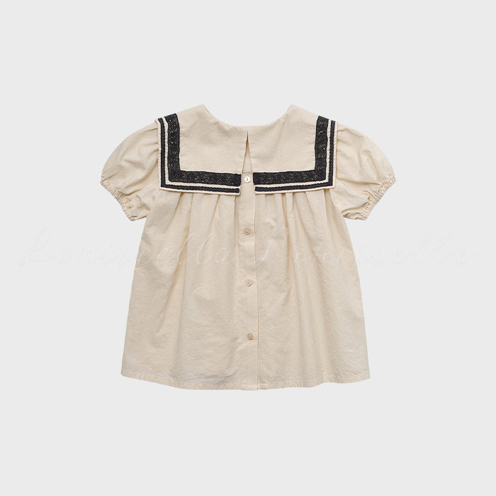 Girls Beige Cotton Shirt