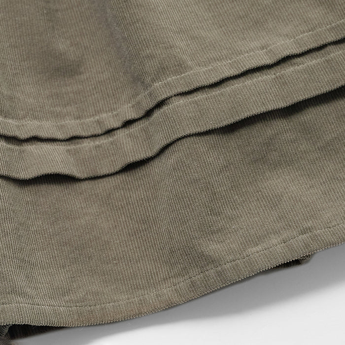 Robe en velours côtelé kaki pour filles