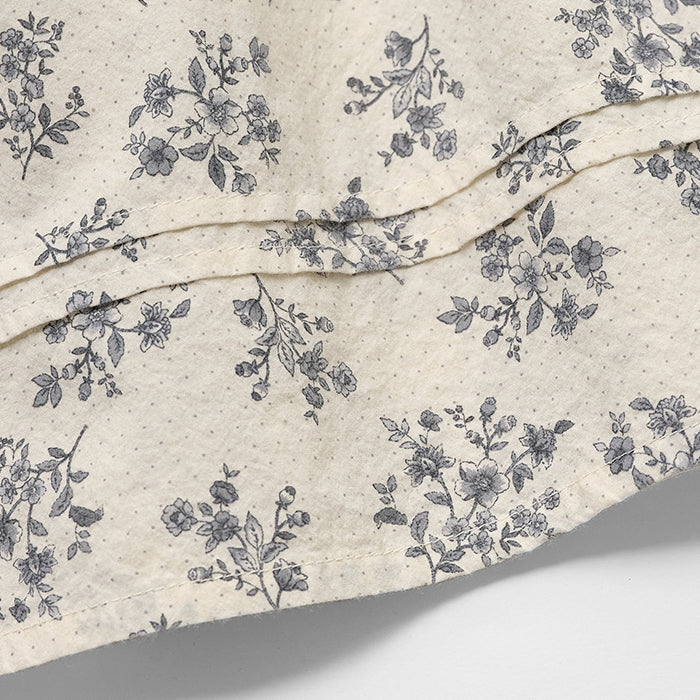 Robe en coton beige à fleurs pour filles