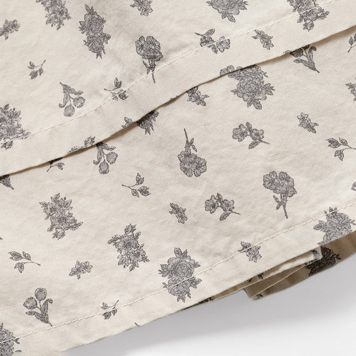 Robe en coton beige à fleurs pour fille