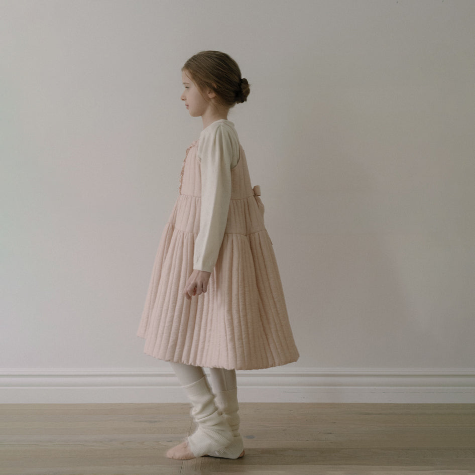 Robe rembourrée rose pour fille