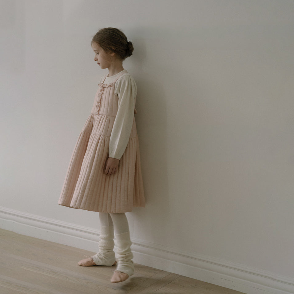 Robe rembourrée rose pour fille