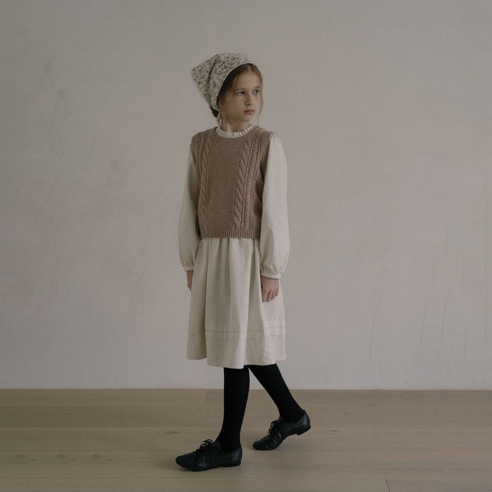 Girls Light Pink Wool Vest