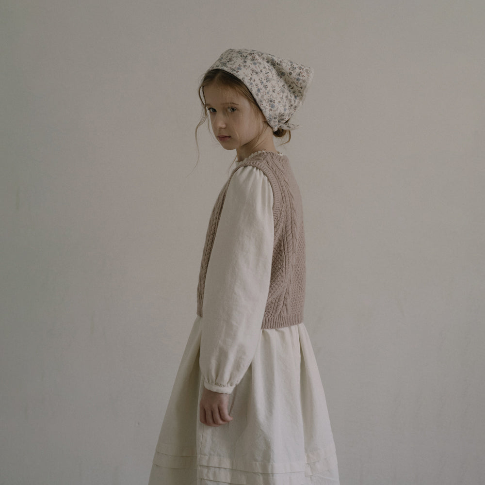 Girls Light Pink Wool Vest
