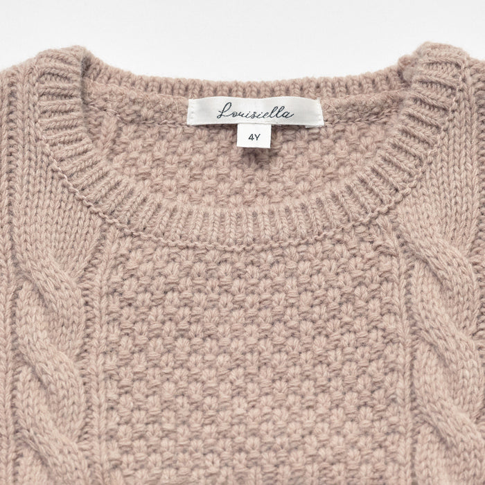Girls Light Pink Wool Vest