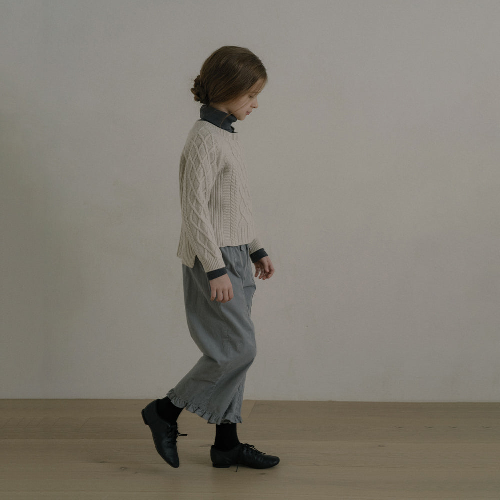 Girls White Wool Sweater