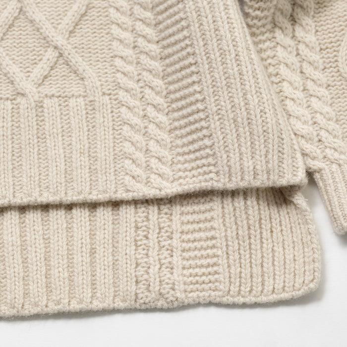 Girls White Wool Sweater