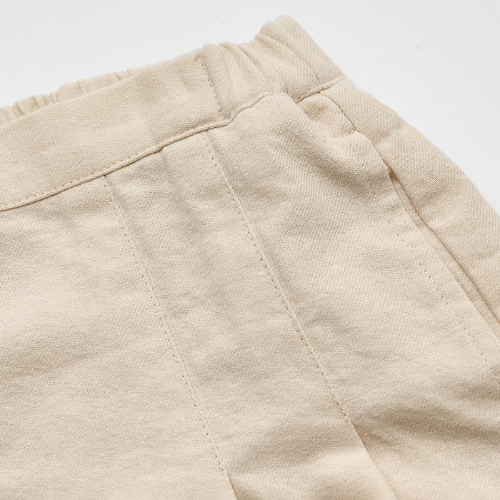 Girls Cream Lace Cotton Shorts
