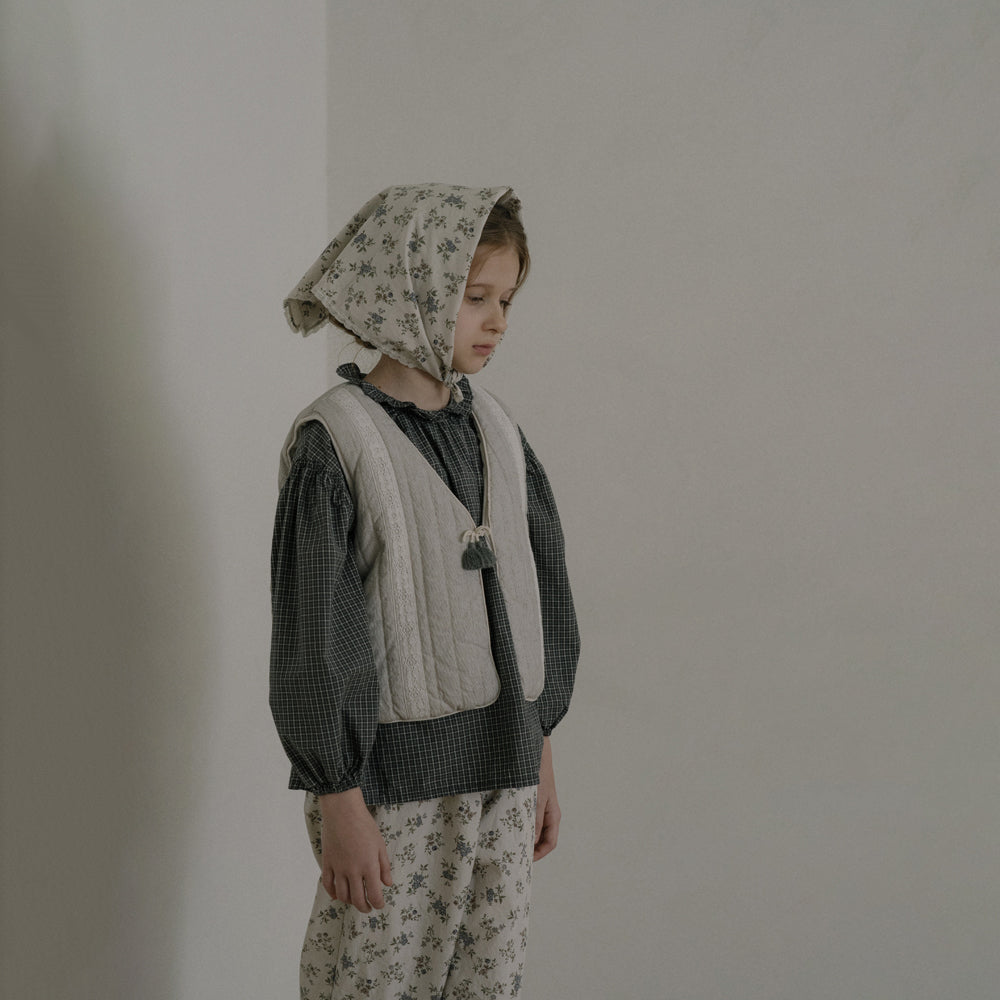 Gilet matelassé crème pour fille