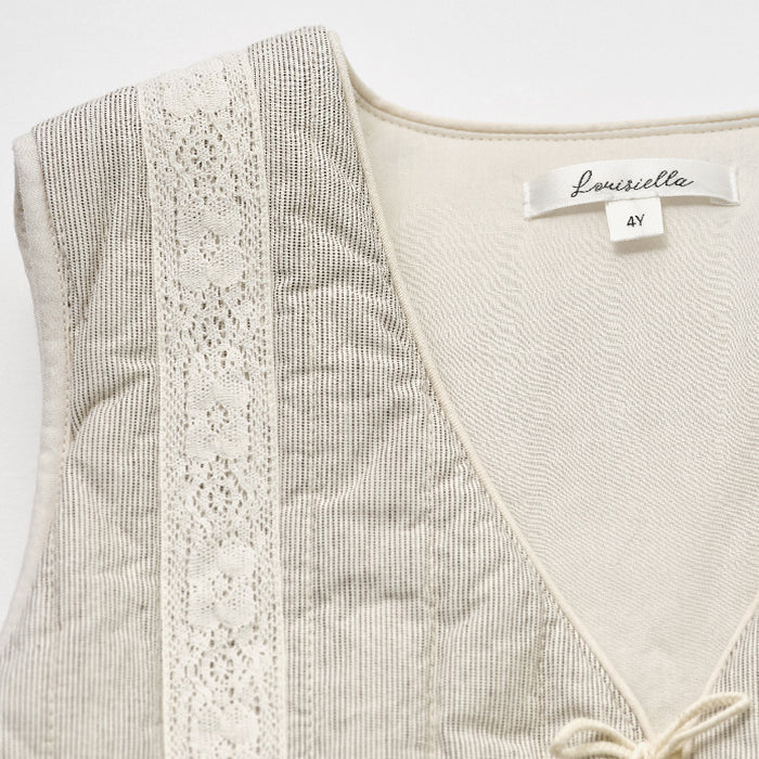Gilet matelassé crème pour fille