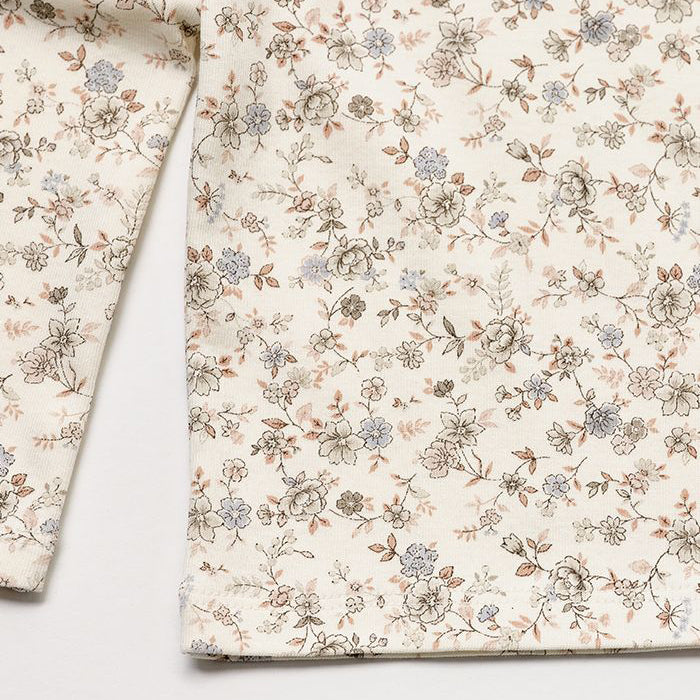 Ensemble en coton fleuri blanc pour fille