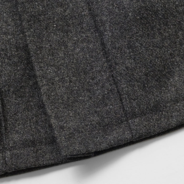 Girls Charcoal Wool Skirt