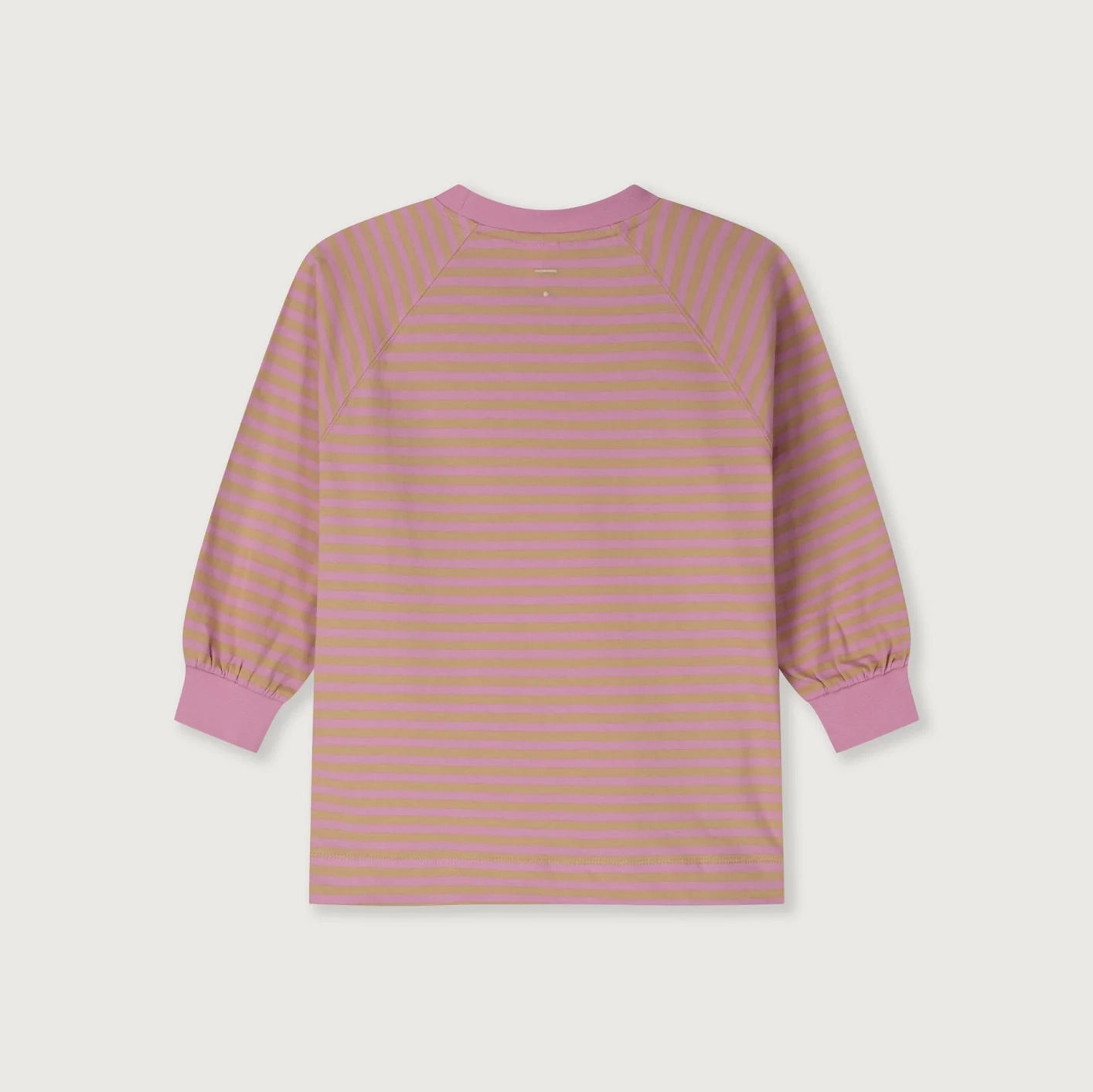 Boys & Girls Pink Stripes Cotton Long Sleeves T-Shirt