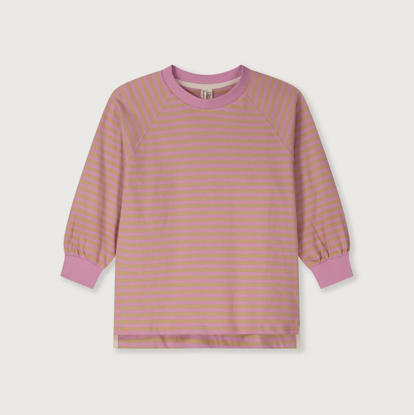 Boys & Girls Pink Stripes Cotton Long Sleeves T-Shirt